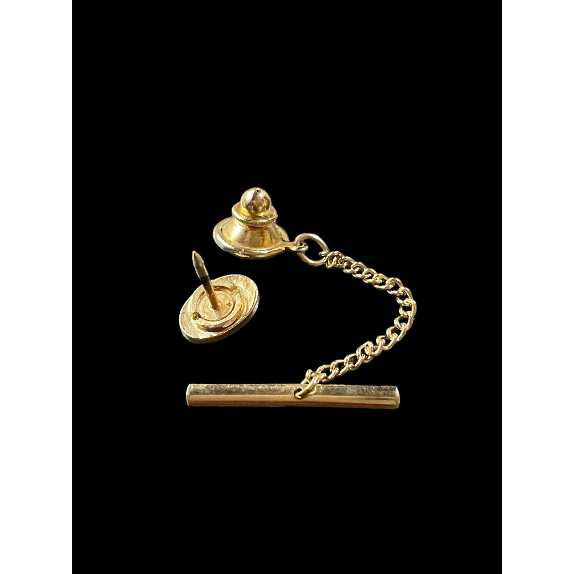 Jewelry × Vintage Vintage Oval Gold Tone Cufflinks Clasps and Tie Pin Size ONE SIZE - 4 Thumbnail