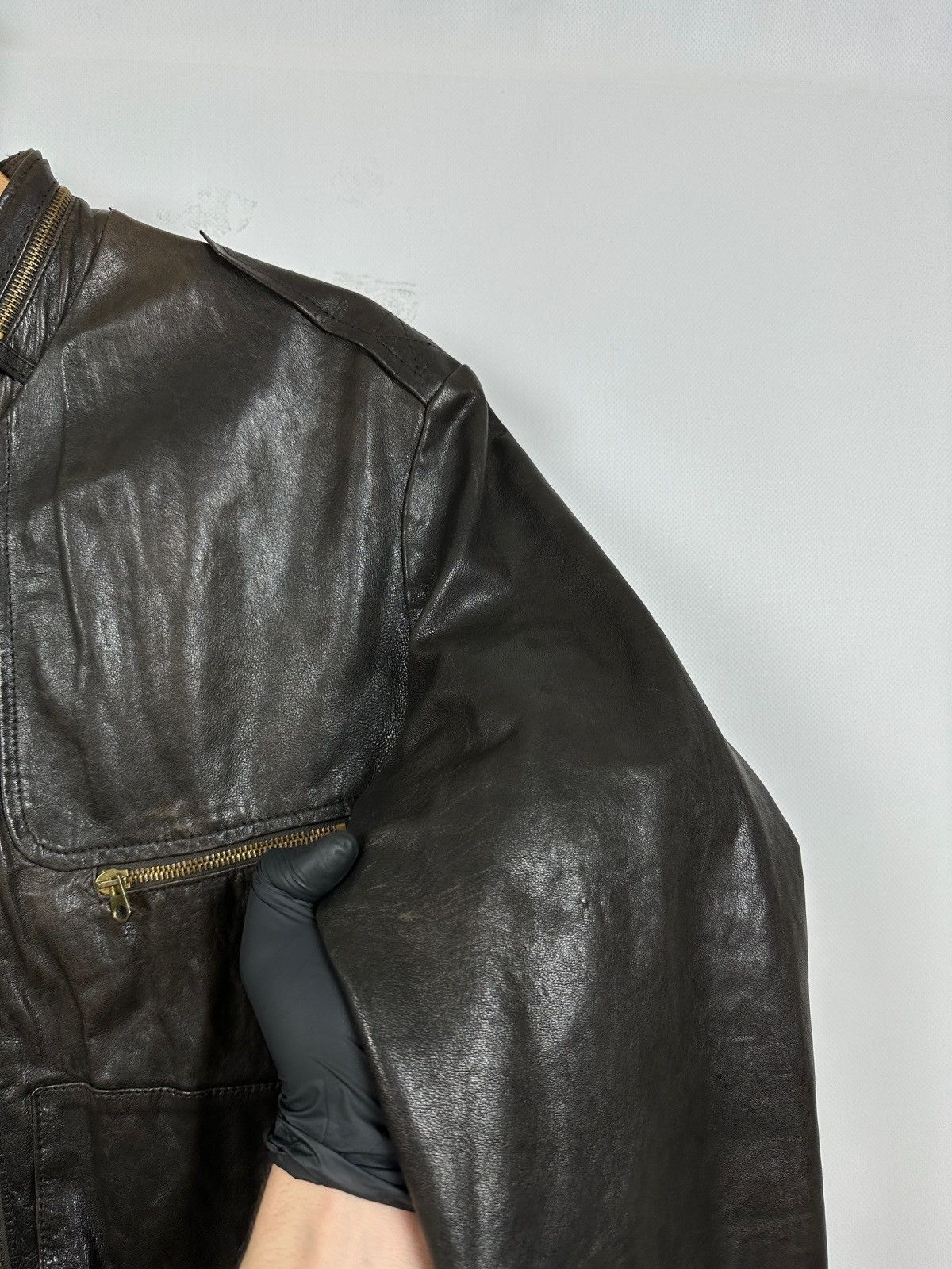 Golden Goose Golden Goose Brown Leather Jacket Size US L / EU 52-54 / 3 - 24 Thumbnail
