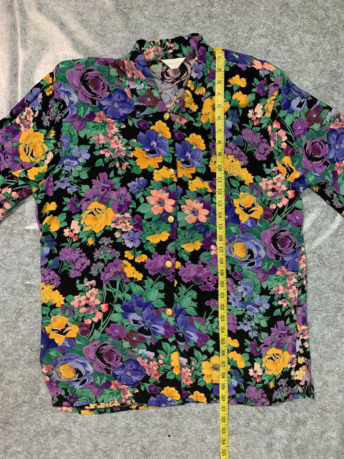 Sara Lanzi Rare Design Vintage Sara Jane Floral Button-Down Blouse Size L / US 10 / IT 46 - 7 Thumbnail
