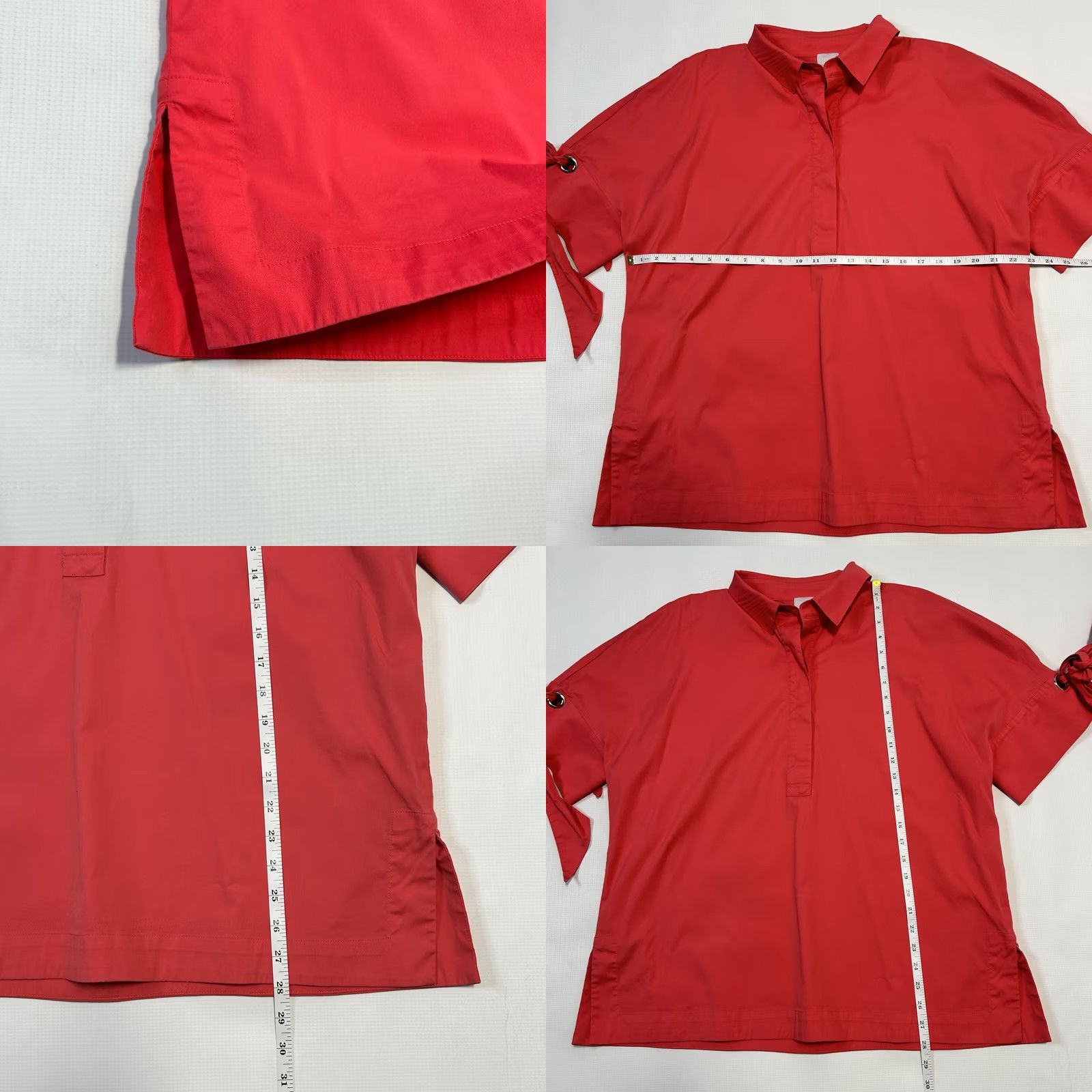 Vintage Chicos Blouse Shirt Women's 3 XL Pink V-Neck Short Sleeve Pullover Button Tunic Casual All Seasons Size XL / US 12-14 / IT 48-50 - 8 Thumbnail