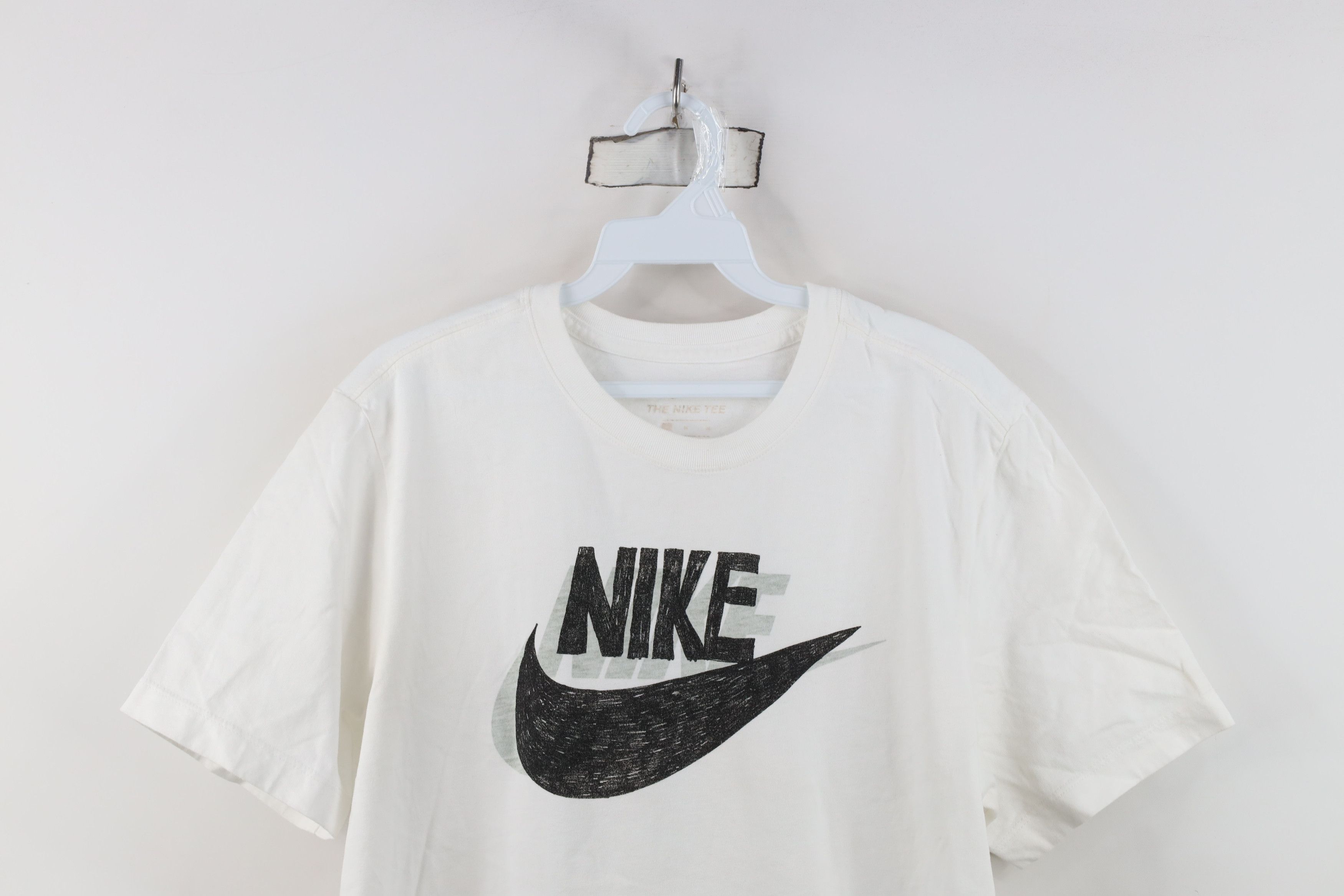Nike Y2K Nike Scott Big Swoosh Sketch Short Sleeve T-Shirt White Size US M / EU 48-50 / 2 - 2 Thumbnail