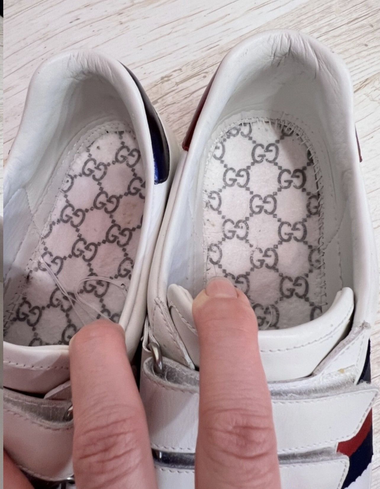 Gucci Gucci Ace Leather Velcro Sneakers Size 10 Luxury Shoes Size US 10 / EU 43 - 11 Thumbnail