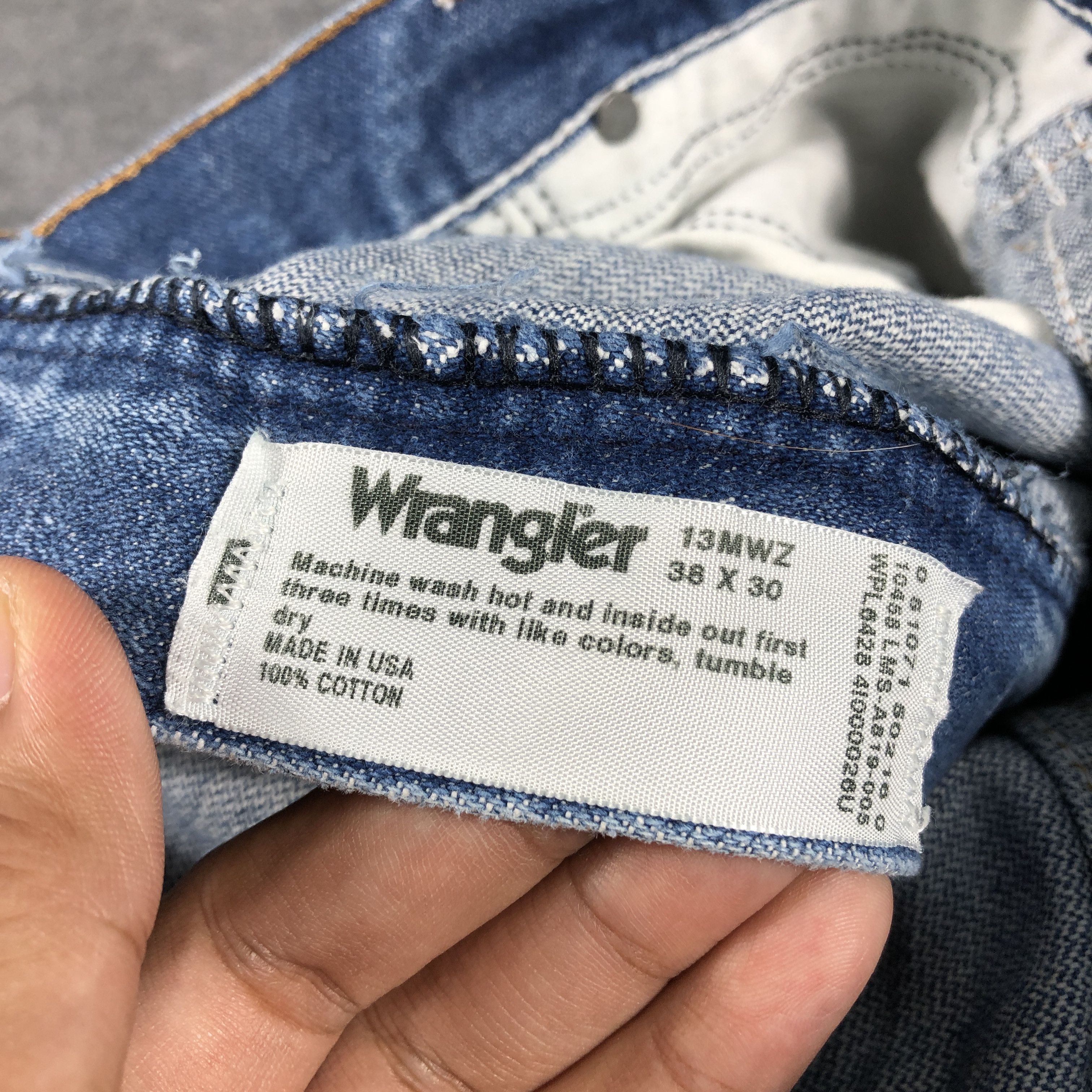 Vintage × Wrangler Vintage Wrangler Light Blue Wash Jeans L714 Size US 36 / EU 52 - 8 Thumbnail