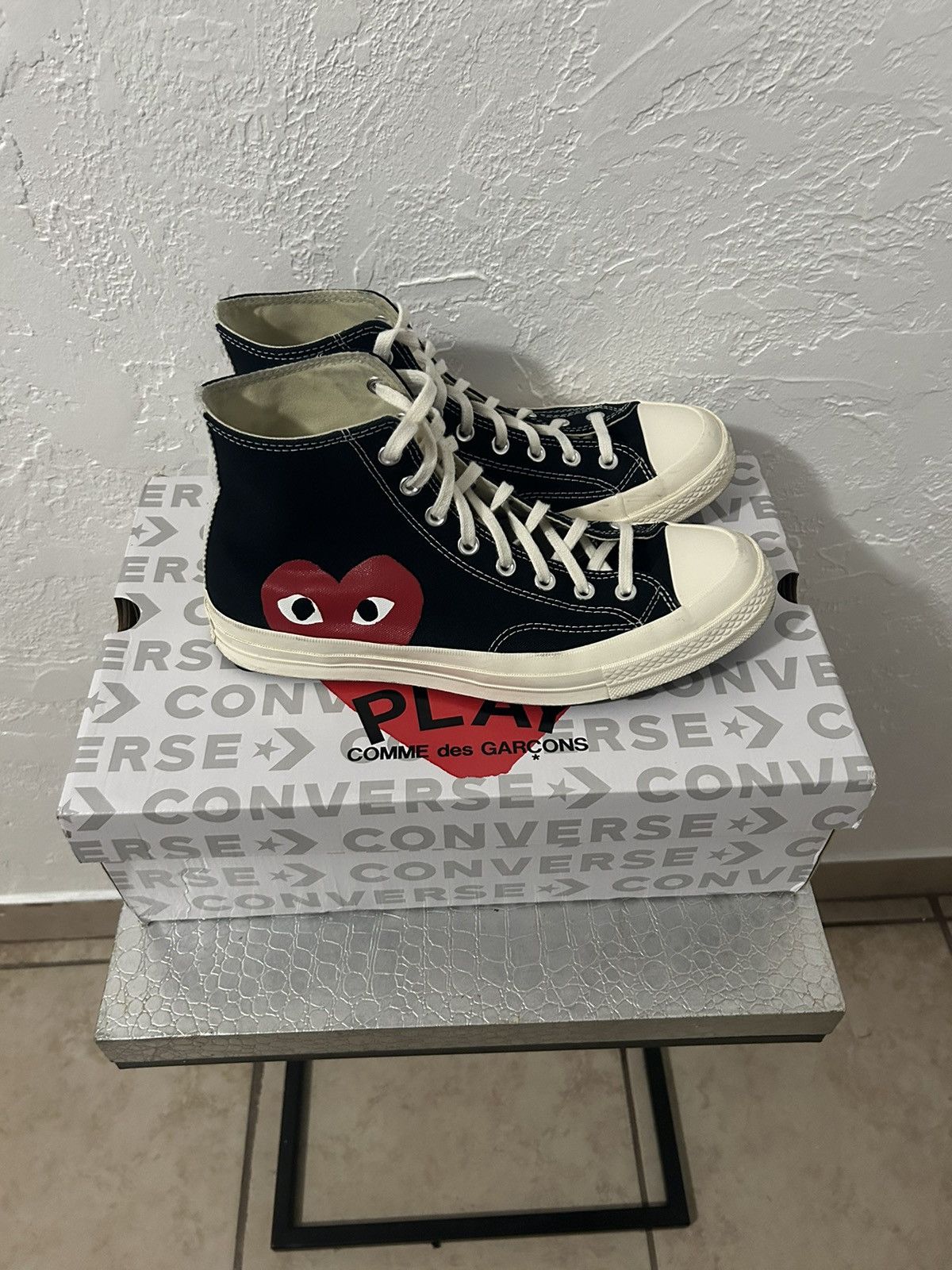 Comme des Garcons PLAY Comme Des Garçon Play Converse Black 10 Size US 10 / EU 43 - 4 Thumbnail