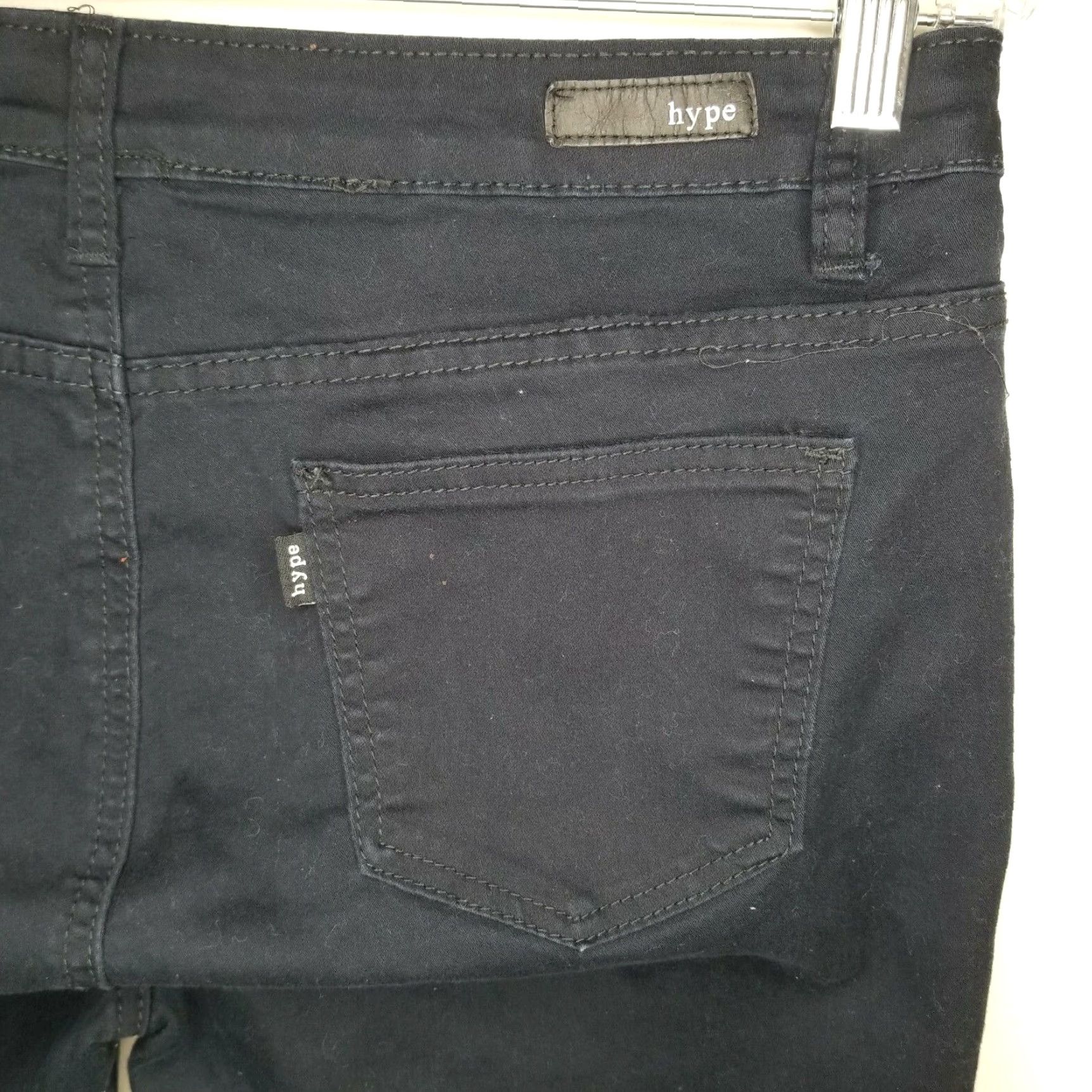 Vintage Hype Womens Cotton Poly Black Pants Size 11 Size 32" / US 10 / IT 46 - 6 Thumbnail