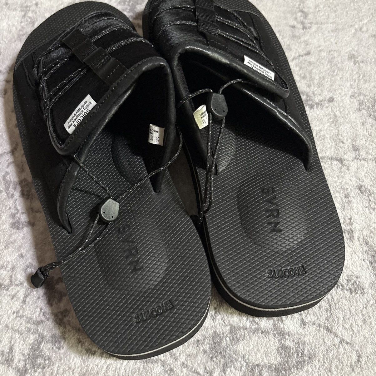 Suicoke Suicoke X SVRN Moto Cow Fur Sandals Black | Size 13 Size US 13 / EU 46 - 3 Thumbnail