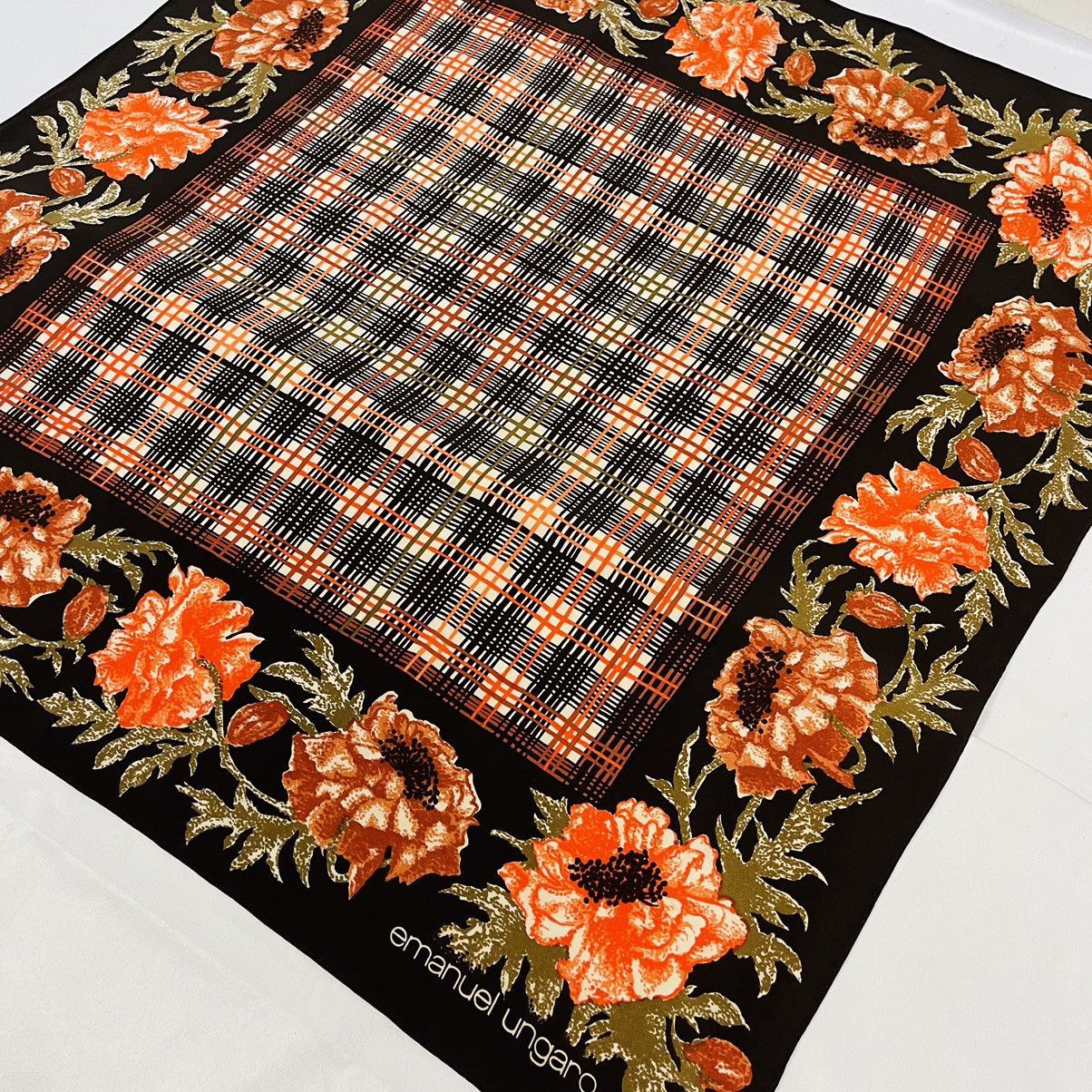 Emanuel Ungaro × Vintage EMANUEL UNGARO BANDANA HANDKERCHIEF NECKERCHIEF SCARF Size ONE SIZE - 2 Thumbnail
