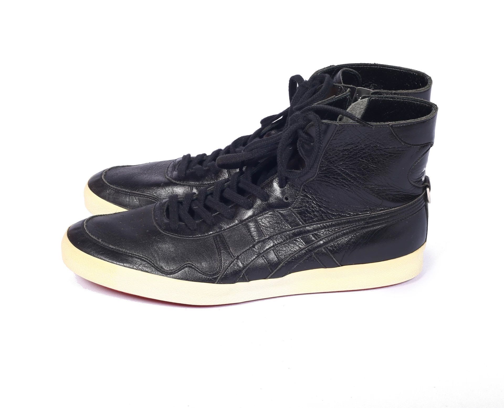 Onitsuka Tiger Black High-Top Leather Sneakers Size 11 Size US 11 / EU 44 - 1 Thumbnail