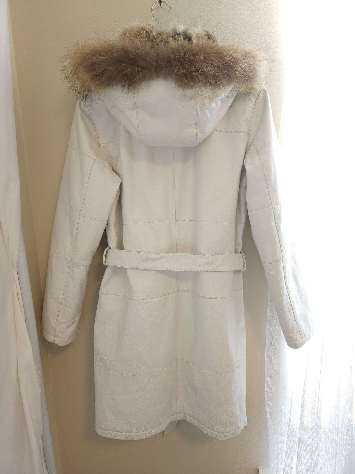 Danier 100% Leather Raccoon Fur Lining Rabbit Hooded Coat By Danier Size M / US 6-8 / IT 42-44 - 8 Thumbnail
