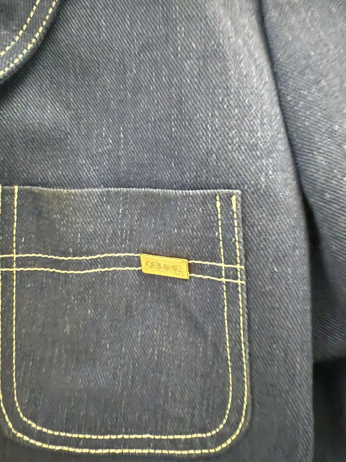 Celine CELINE MADE IN FRANCE DENIM JACKET GOLD LOGO NICE DESIGN Size US M / EU 48-50 / 2 - 10 Thumbnail
