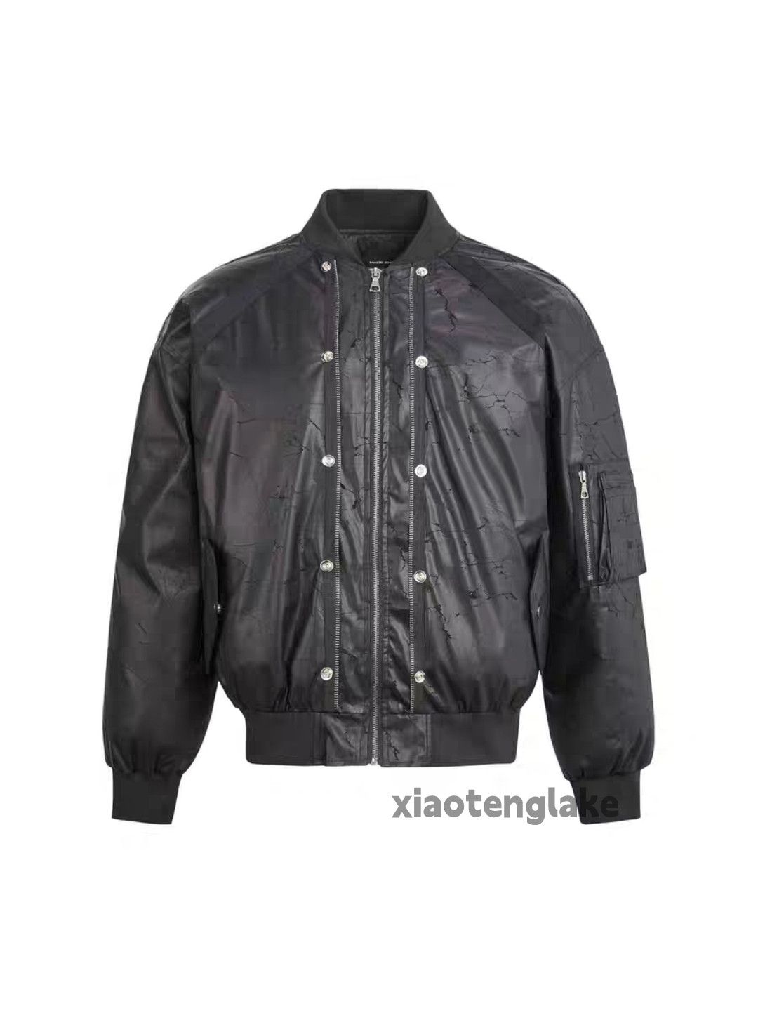 Unisex outdoor utility workwear bomber ripped jacket