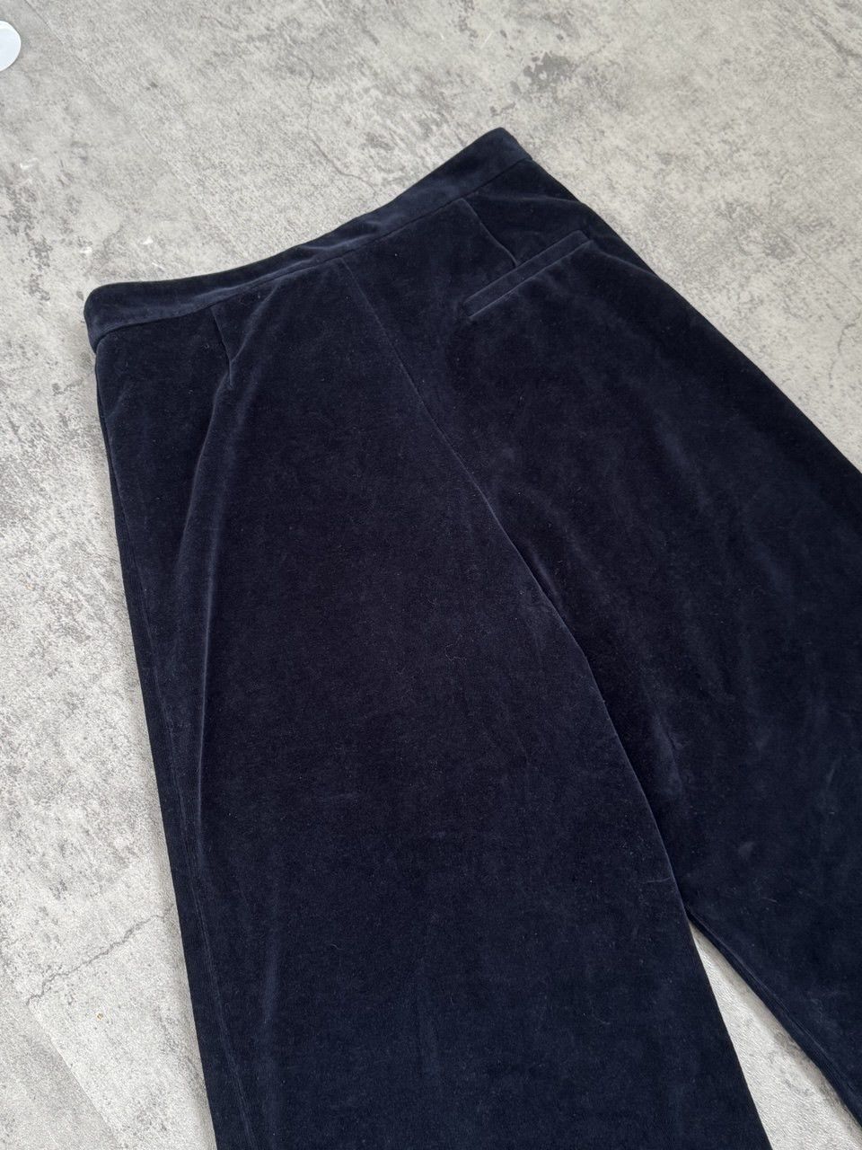 Circolo 1901 Circolo 1901 Velour Midnight Blue Flared Pants Size 28" / US 6 / IT 42 - 4 Thumbnail