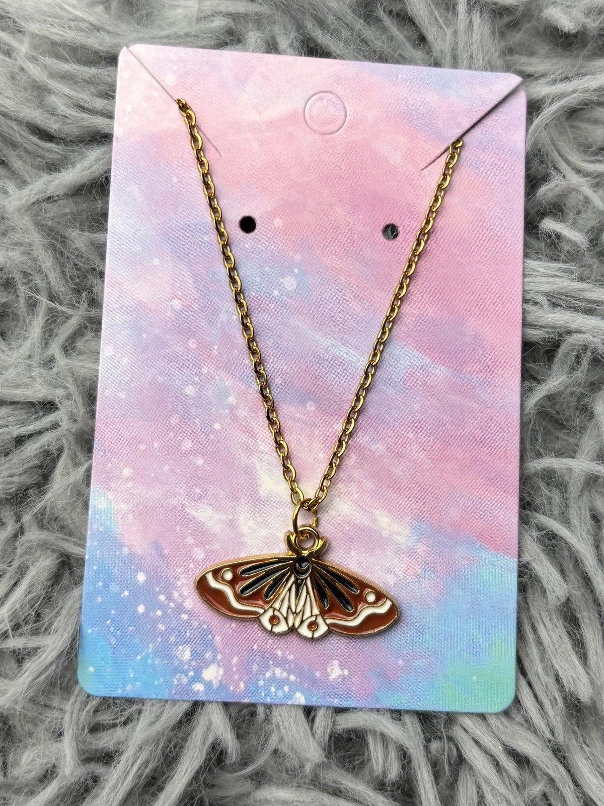 Handmade Butterfly necklace brown white black Size ONE SIZE - 1 Preview