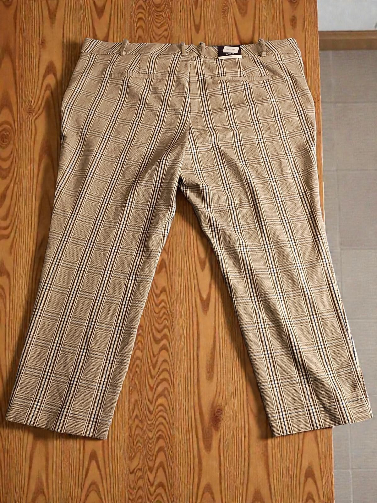 Other AVA & VIV 24W Wide Leg Classic Plaid W/Stretch Dress Pants Size 42" / US 20 - 4 Thumbnail