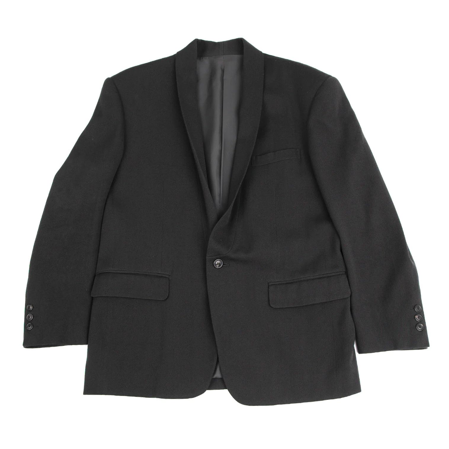 Issey Miyake Wool Shawl Collar Jacket in Charcoal Gray Size L Size US L / EU 52-54 / 3 - 1 Thumbnail
