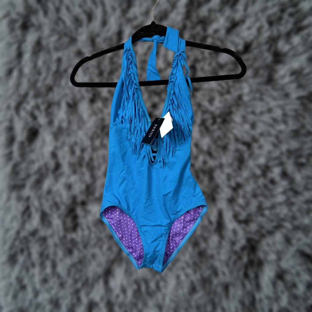 Guess Guess One Piece Monokini Swimsuit XS Blue Coastal Cowgirl Festival Beach USA Size ONE SIZE - 1 Thumbnail