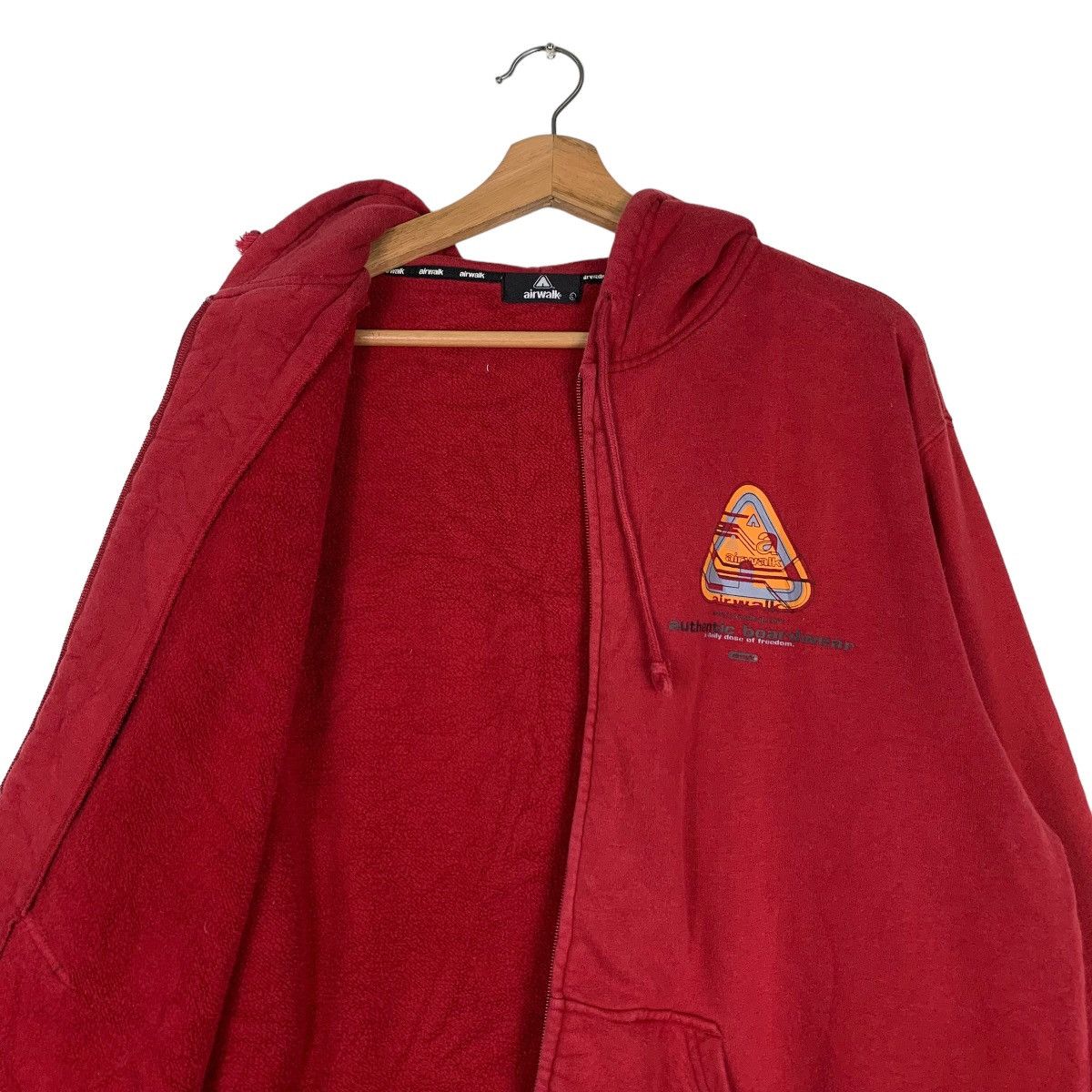 Airwalk AIRWALK Big Logo Red Zipper Hoodies Sweatshirts #0705-C32 Size US L / EU 52-54 / 3 - 11 Thumbnail