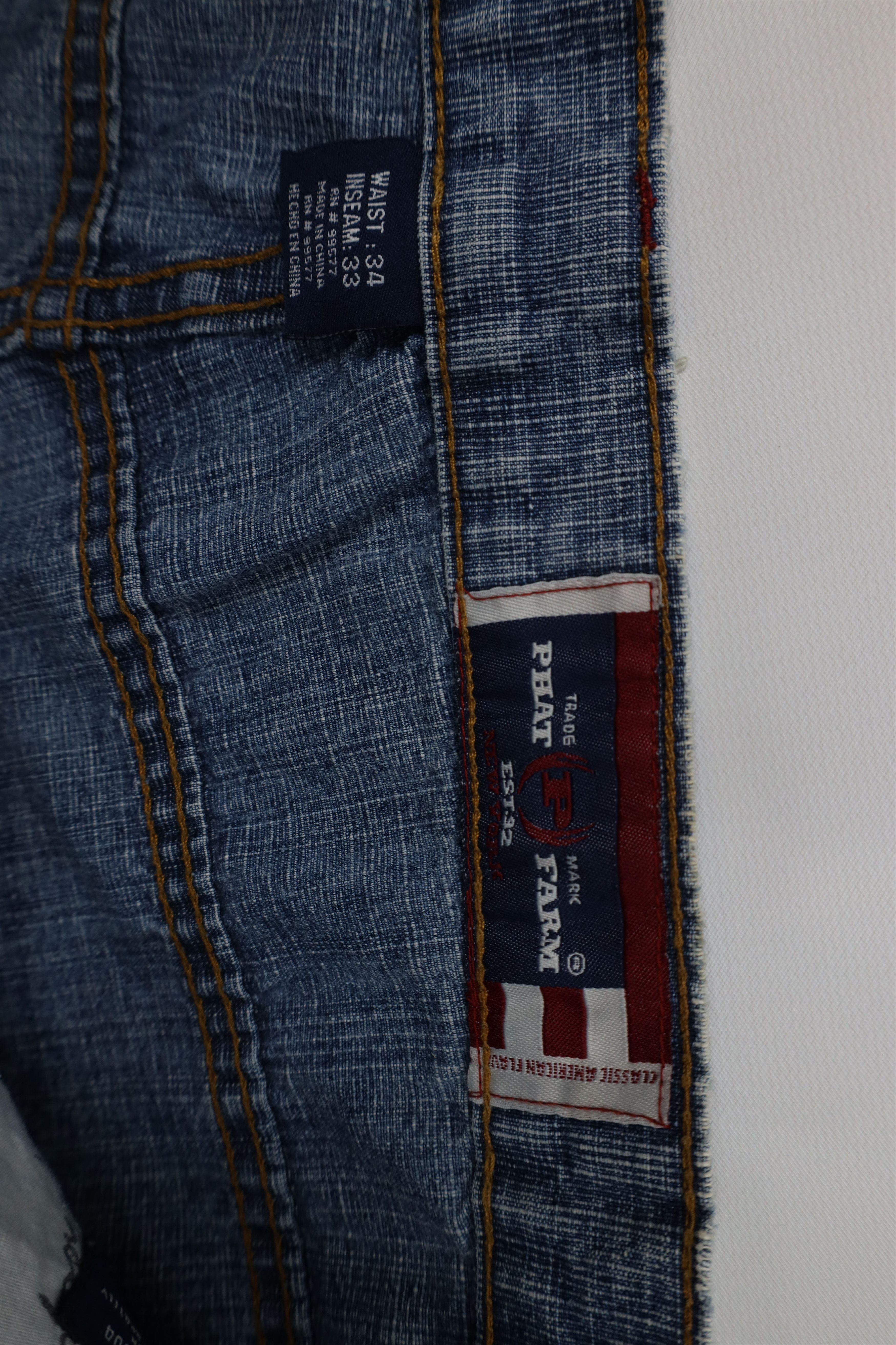 Phat Farm Vintage 90s Y2K Phat Farm Baggy Fit Wide Leg Denim Jeans Size US 34 / EU 50 - 12 Thumbnail