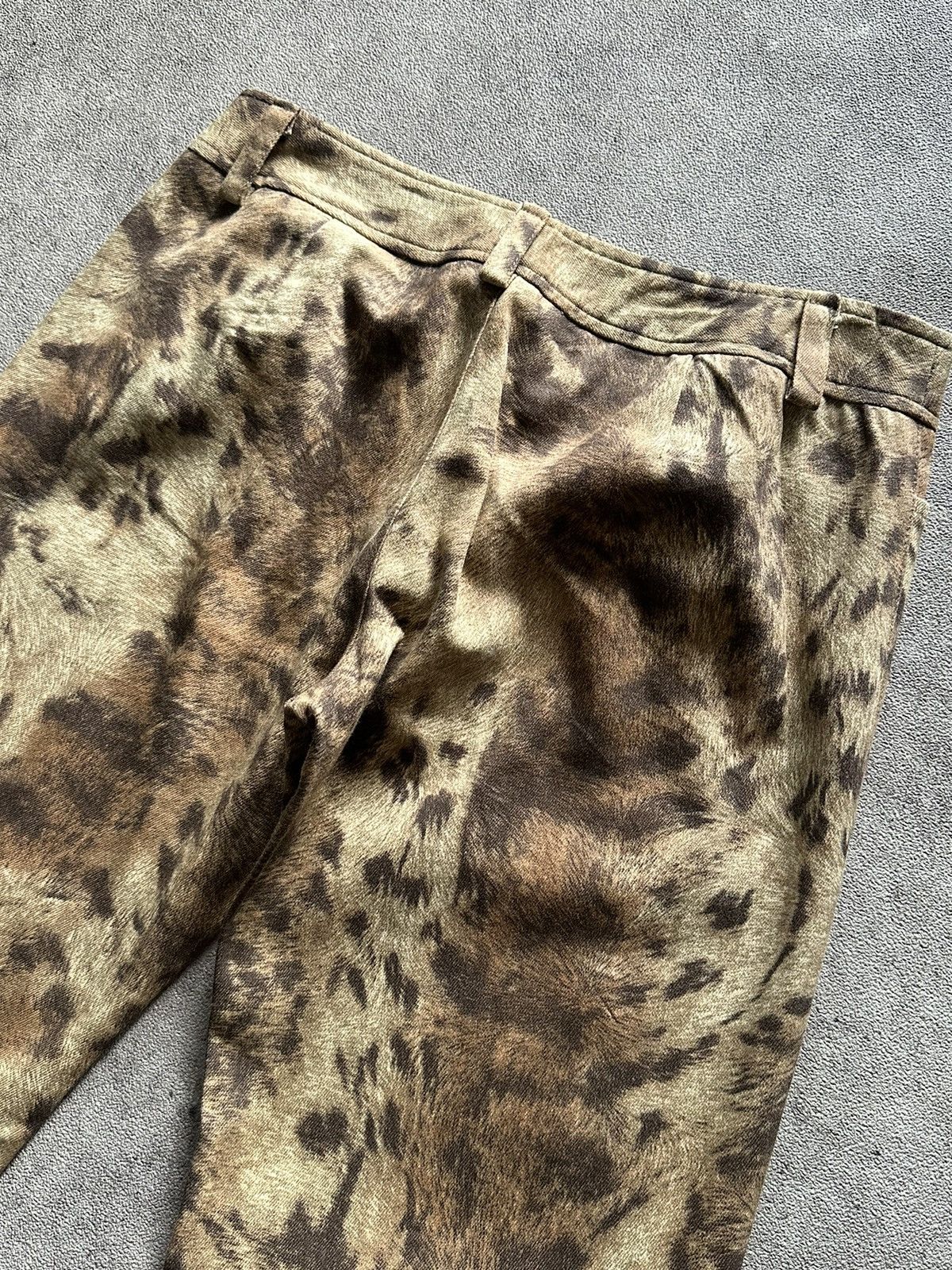 Tornado Mart 90s Leopard Printed Flared Denim Jeans Italian Made Size US 29 - 4 Thumbnail