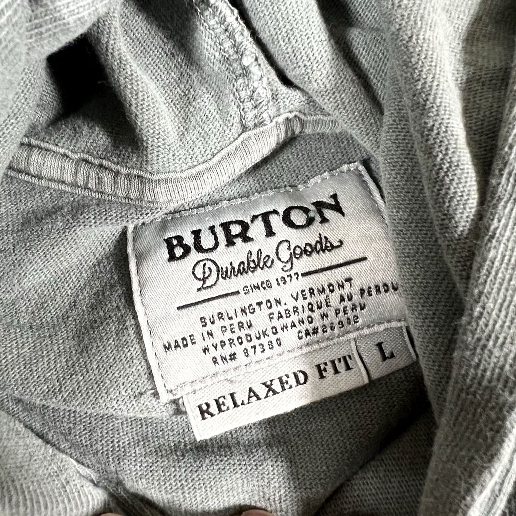 Burton Burton Durable Goods Pullover Hoodie Grey Size L Men Ski Size US L / EU 52-54 / 3 - 6 Thumbnail