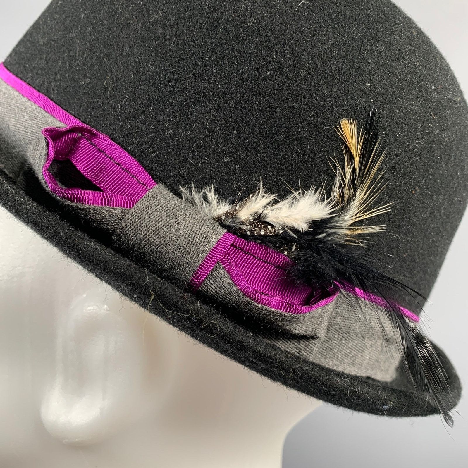 Paul Smith PAUL SMITH Size 7.5 Black Grey Wool Felt Hats Size ONE SIZE - 6 Thumbnail