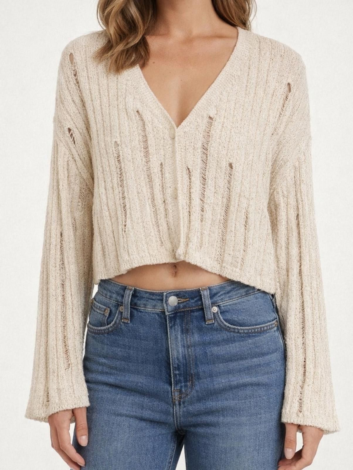 Other Hyfve Distressed Cardigan Size L / US 10 / IT 46 - 1 Thumbnail