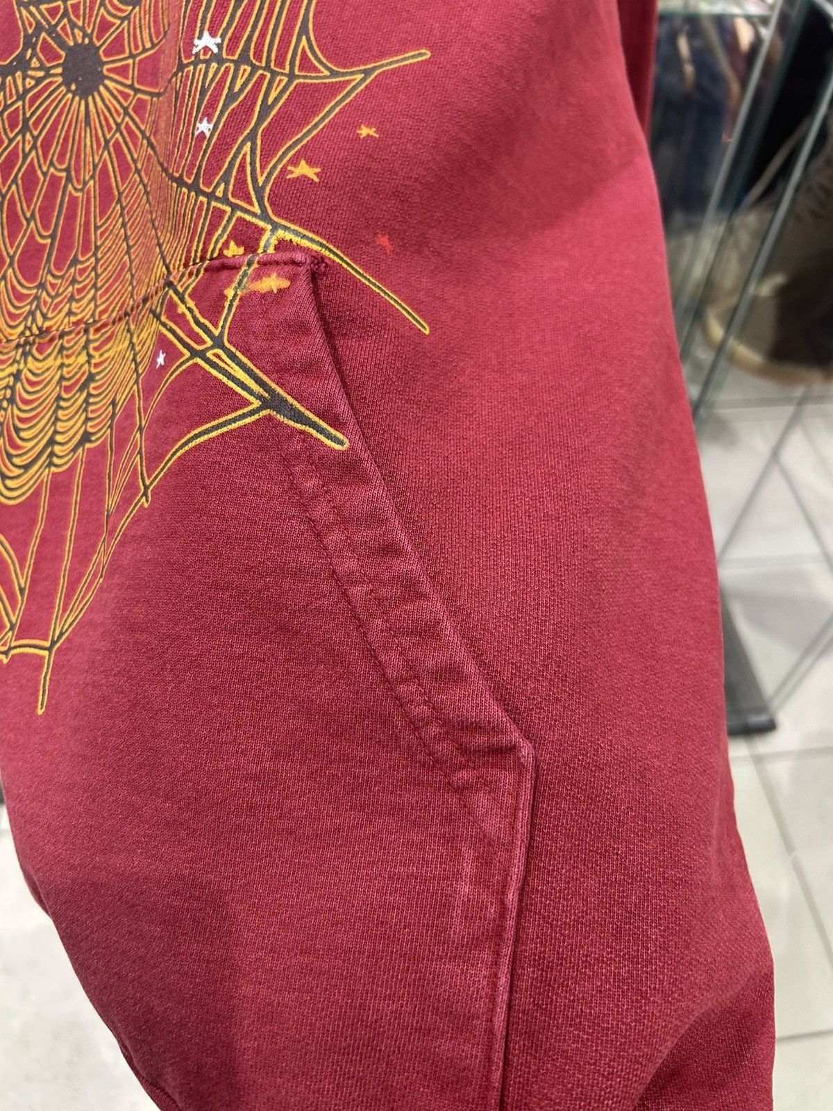 Sp5der Sp5der burgundy hoodie Size US XL / EU 56 / 4 - 3 Thumbnail