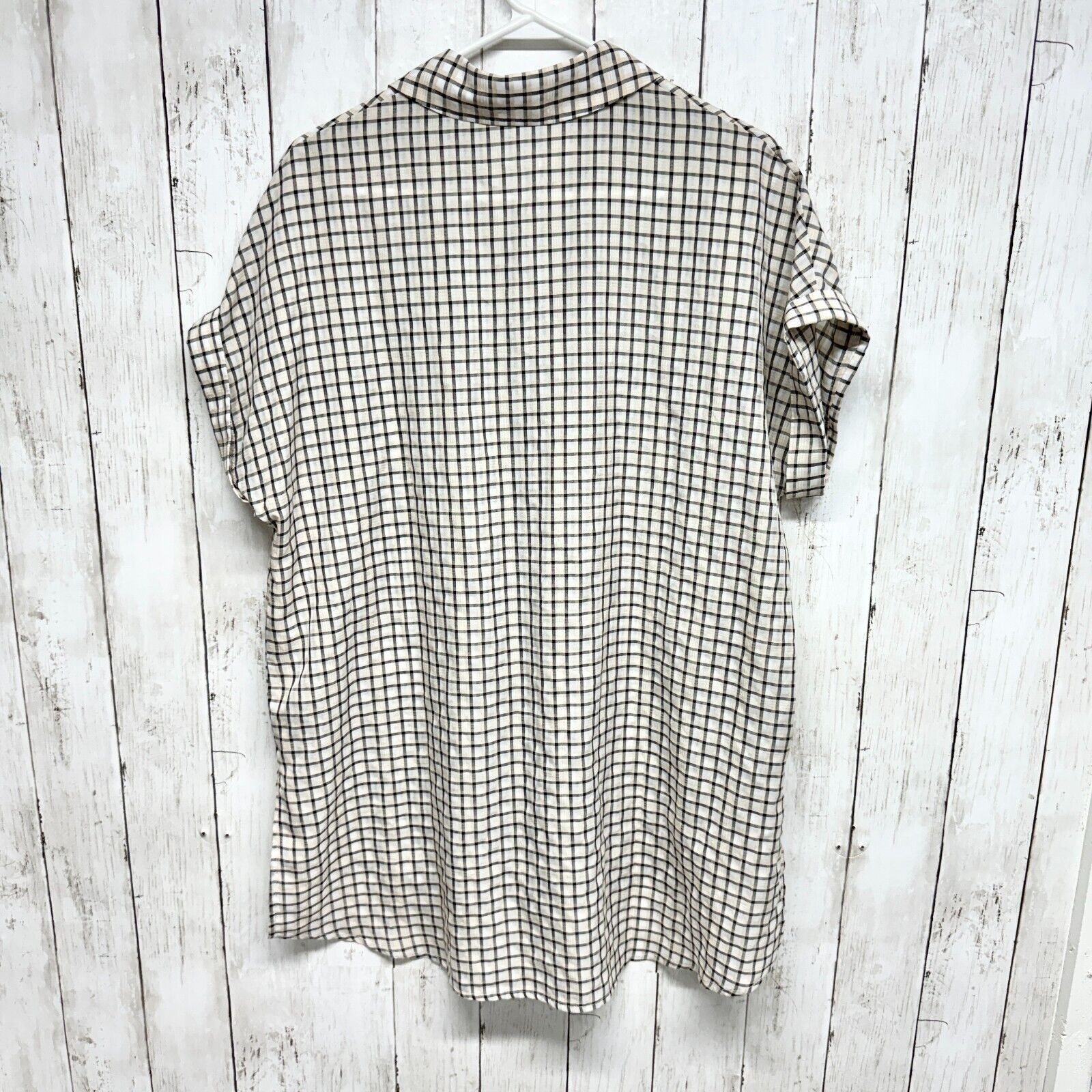 Topshop Topshop Top Size 4 Button Down Short Sleeve Pocket Plaid Size S / US 4 / IT 40 - 4 Thumbnail