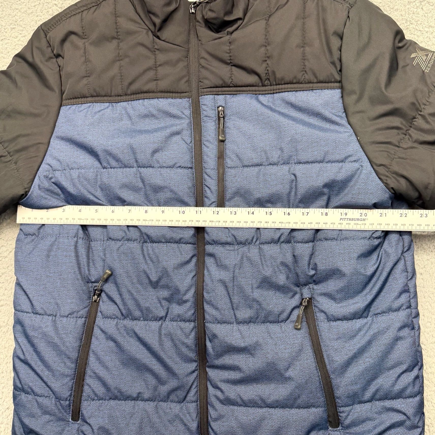 ZeroXposur ZeroXposur N82650 Mens Large Navy Blue Quilted Puffer Jacket Mid Weight Full Zip Size US L / EU 52-54 / 3 - 5 Thumbnail