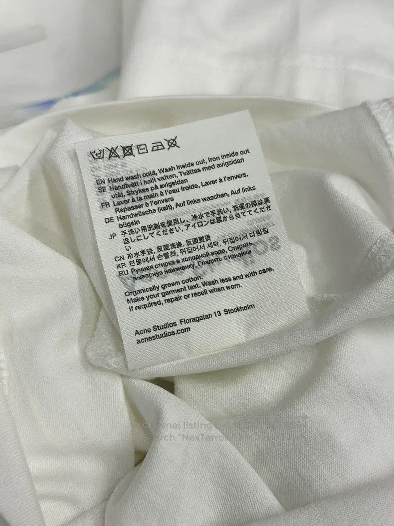 Acne Studios Acne Studios White laser smiley face T-shirt short-sleeve Size US XS / EU 42 / 0 - 6 Thumbnail