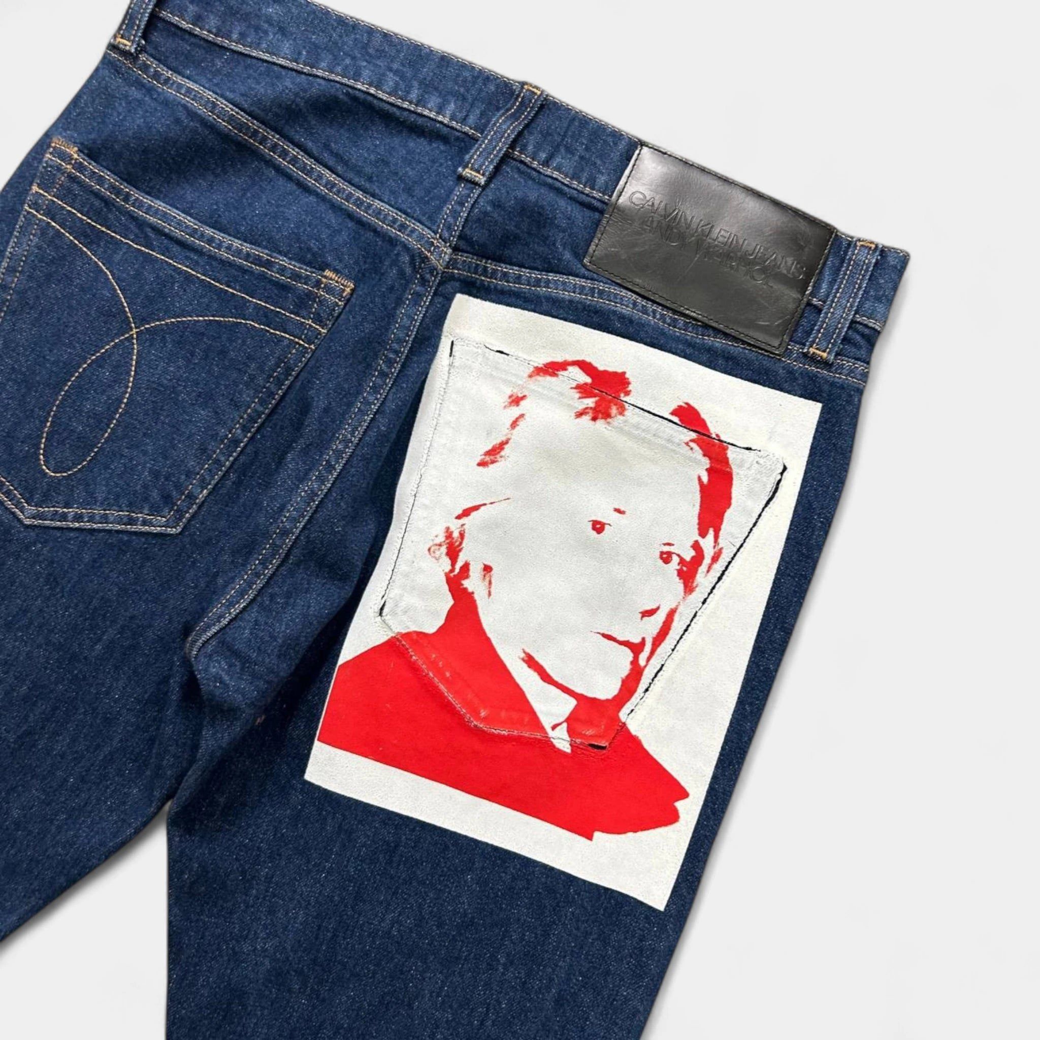 Calvin Klein 205W39NYC Calvin Klein Andy Warhol Straight Cut Blue Jeans Size US 29 - 2 Thumbnail