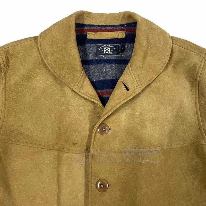 RRL Ralph Lauren RRL Vintage Deer Leather Jacket L. Size US L / EU 52-54 / 3 - 4 Thumbnail