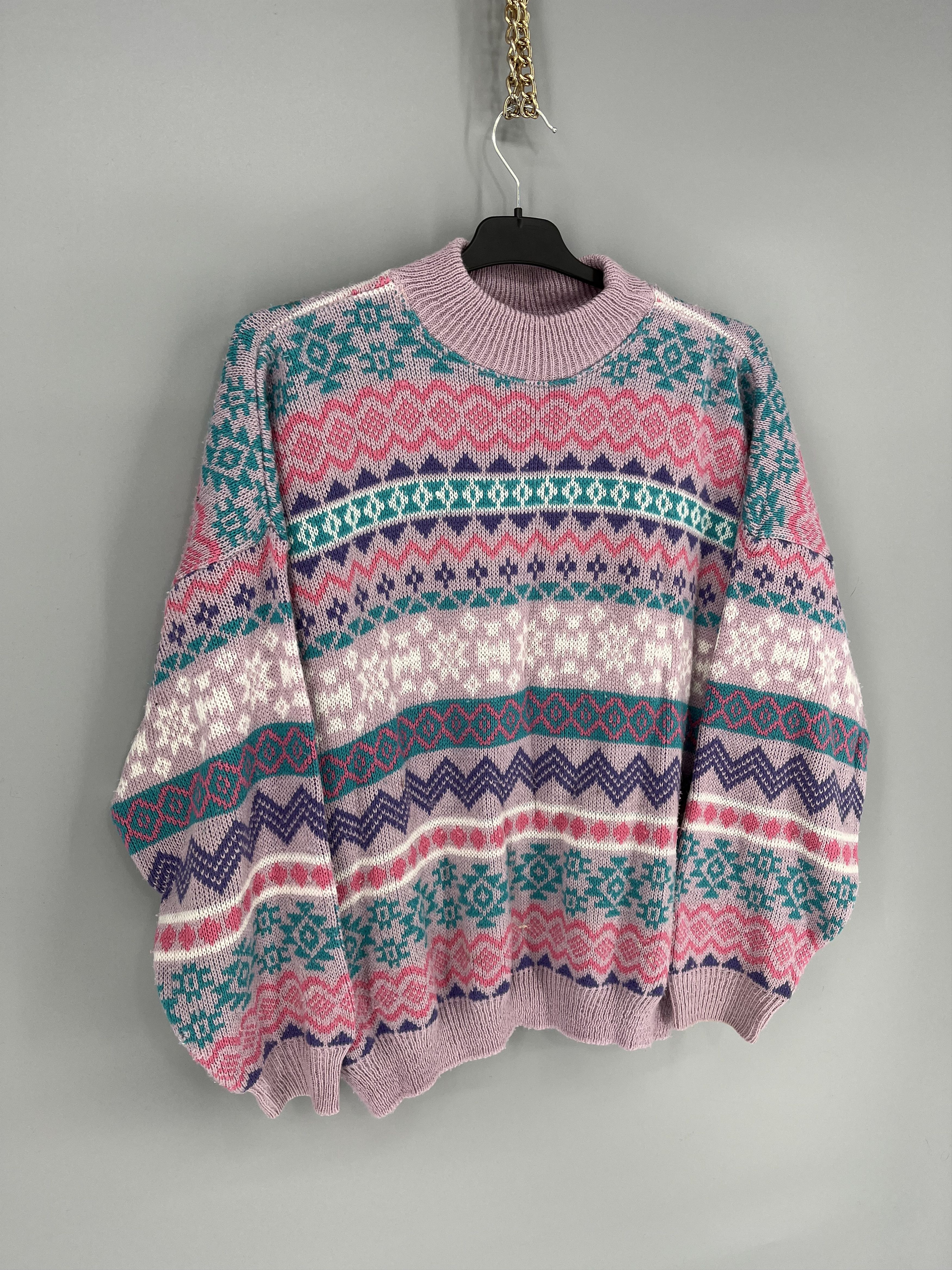 Vintage Vintage 90s Wool Sweater Oversize Made in Itali Size M / US 6-8 / IT 42-44 - 2 Thumbnail