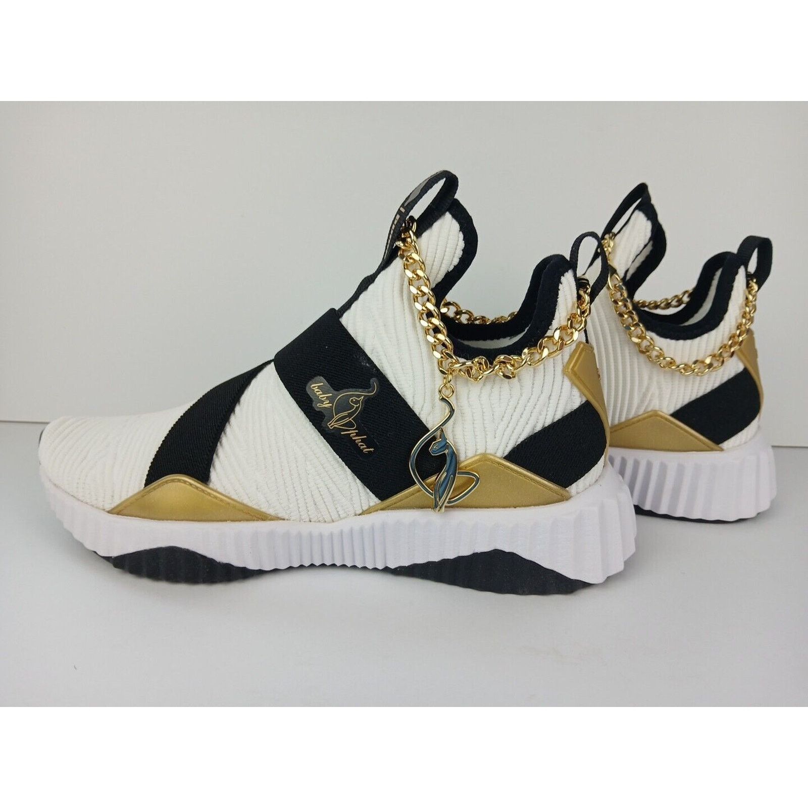 Puma Puma Baby Phat X Defy Mid Women Sz 6.5 White/Blk Shoes Size US 6.5 / IT 36.5 - 8 Thumbnail