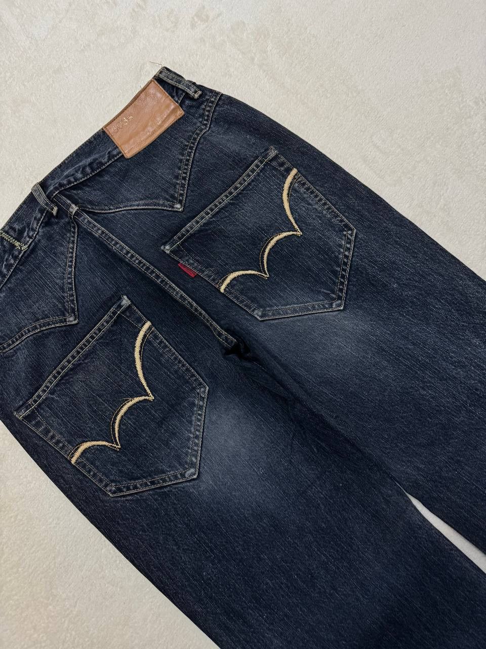 Edwin INSANE 90s Style Edwin 503 Rusty Sand Washed Dark Jeans Size US 32 / EU 48 - 16 Thumbnail