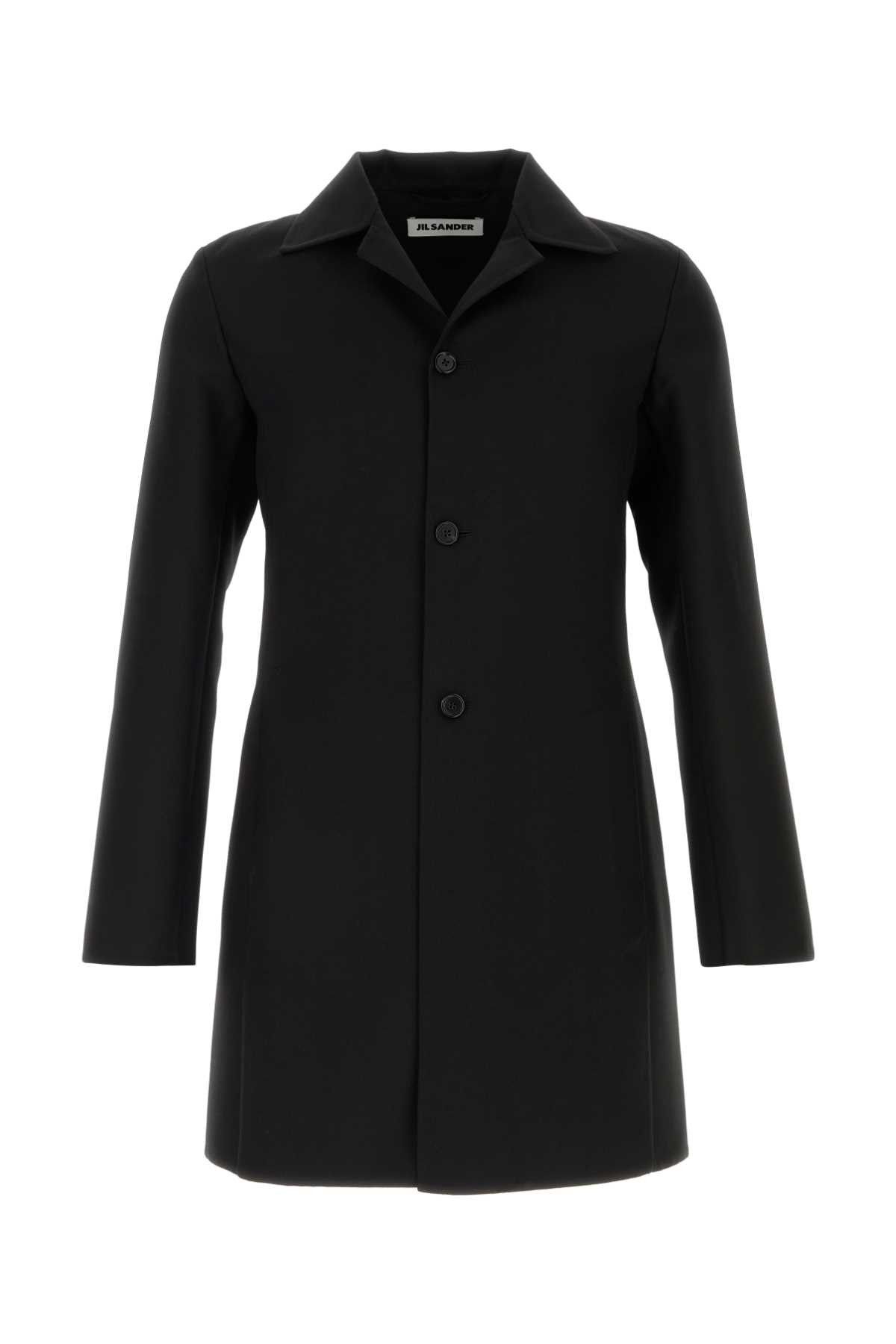 Jil Sander Black Wool Blend Coat Size US XL / EU 56 / 4 - 1 Thumbnail