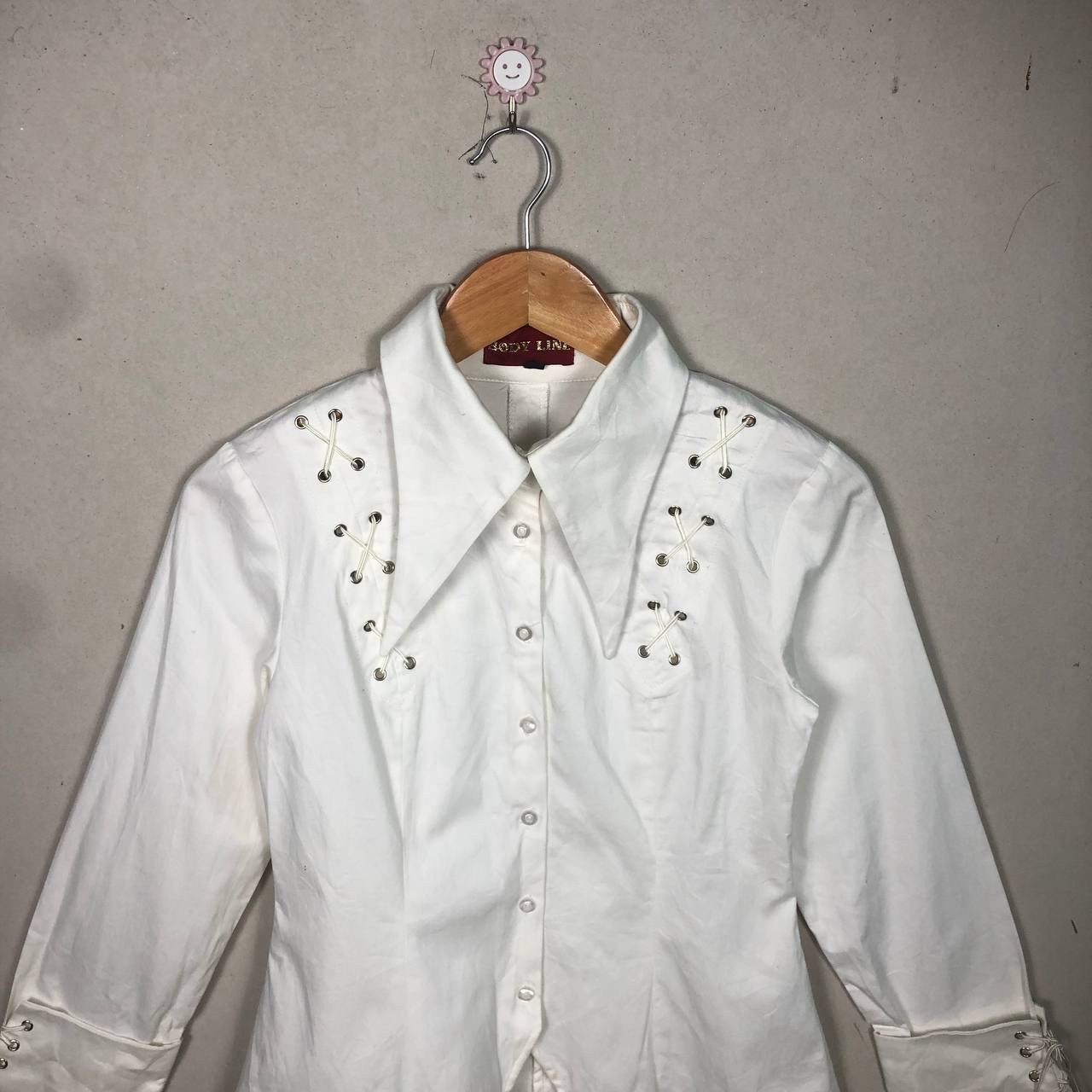 Expert Horror Vintage White Asymmetry Punk Goth Shirt Size US M / EU 48-50 / 2 - 3 Thumbnail