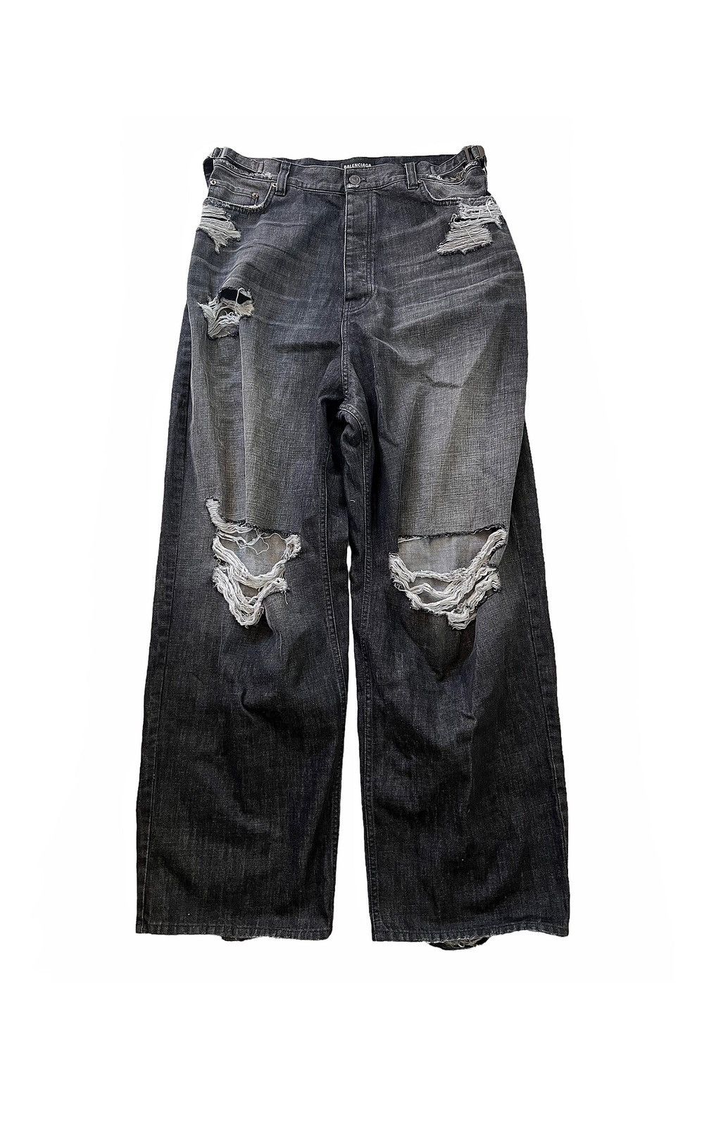 Balenciaga SS22 Destroyed Super Baggy Skater Denim Size US 34 / EU 50 - 1 Thumbnail