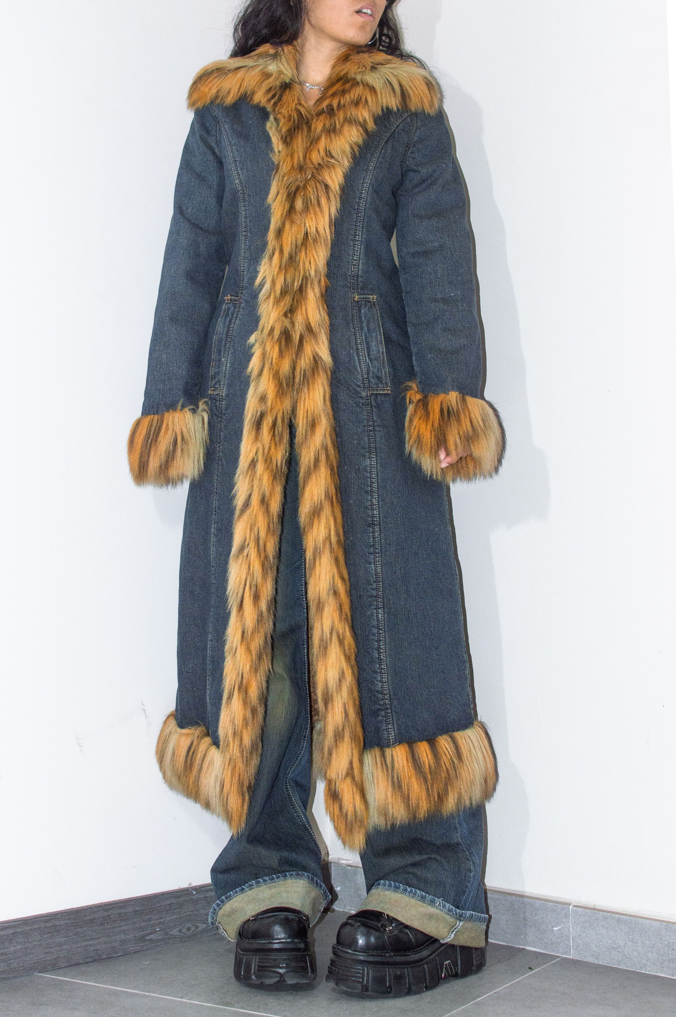 Vintage Vintage Y2k Faux Fur Trim Maxi Afghan Coat Size S / US 4 / IT 40 - 6 Thumbnail