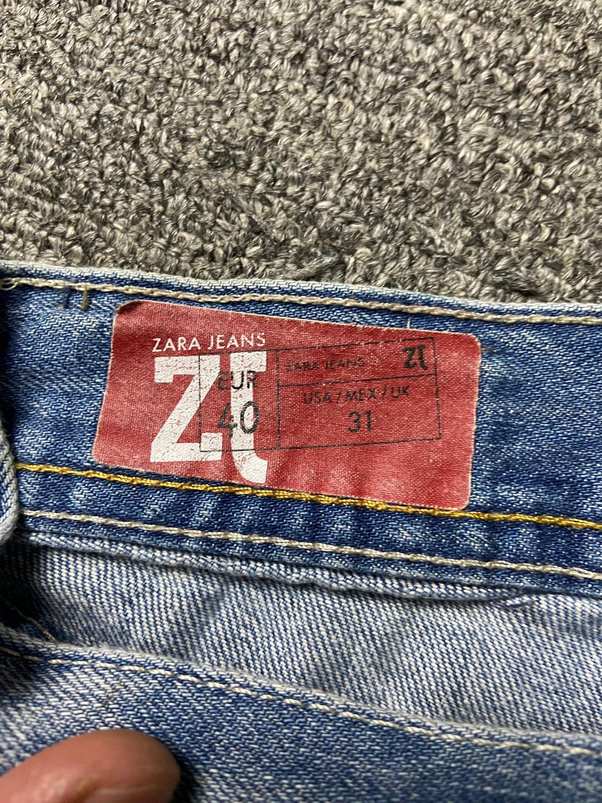 Designer × Vintage × Zara ZARA JEANS 1975 Distressed Ripped Denim (131) Size US 32 / EU 48 - 3 Thumbnail