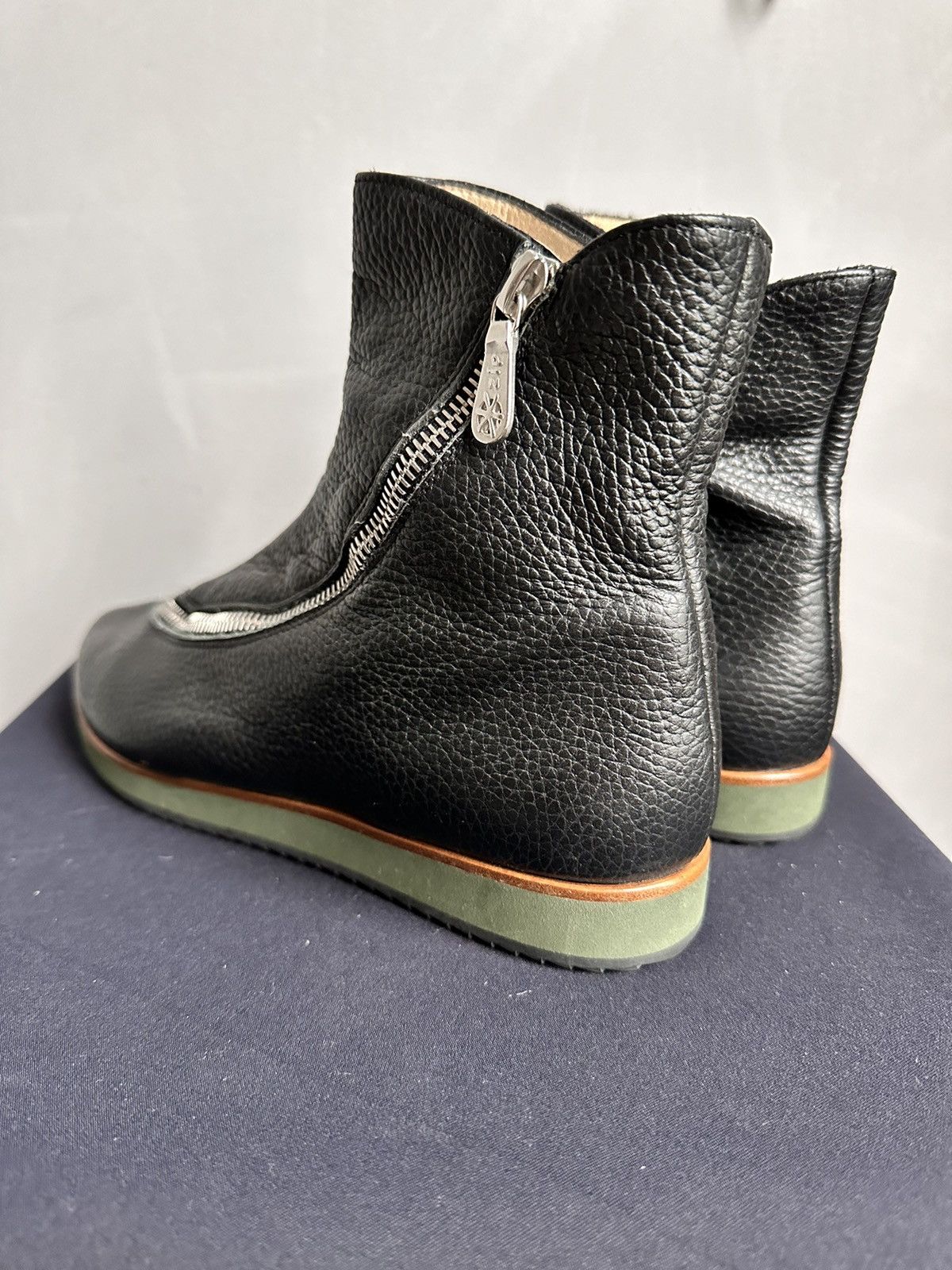 A.S.98 Wow 😻Style Rick Owens Leather Boots Metal Zip Poell Rare Size US 7 / IT 37 - 7 Thumbnail