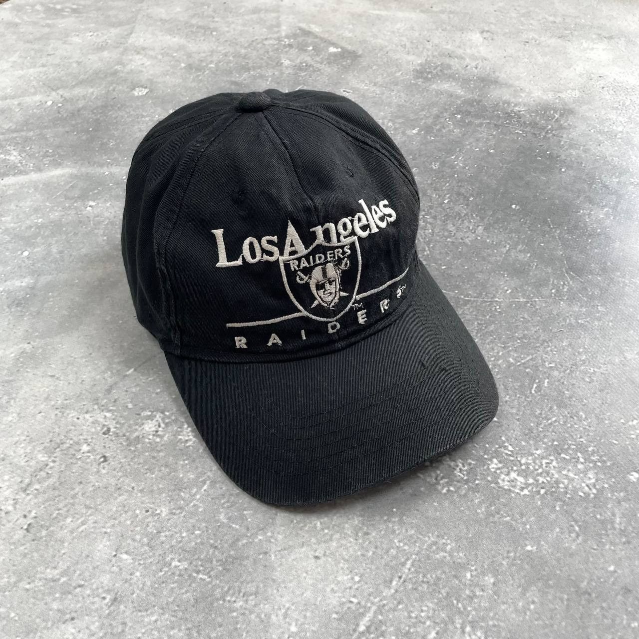 キャップ 90s NFL RAIDERS CAP Vintage 90s Raiders Los Angeles Team NFL Cap Black Size OS