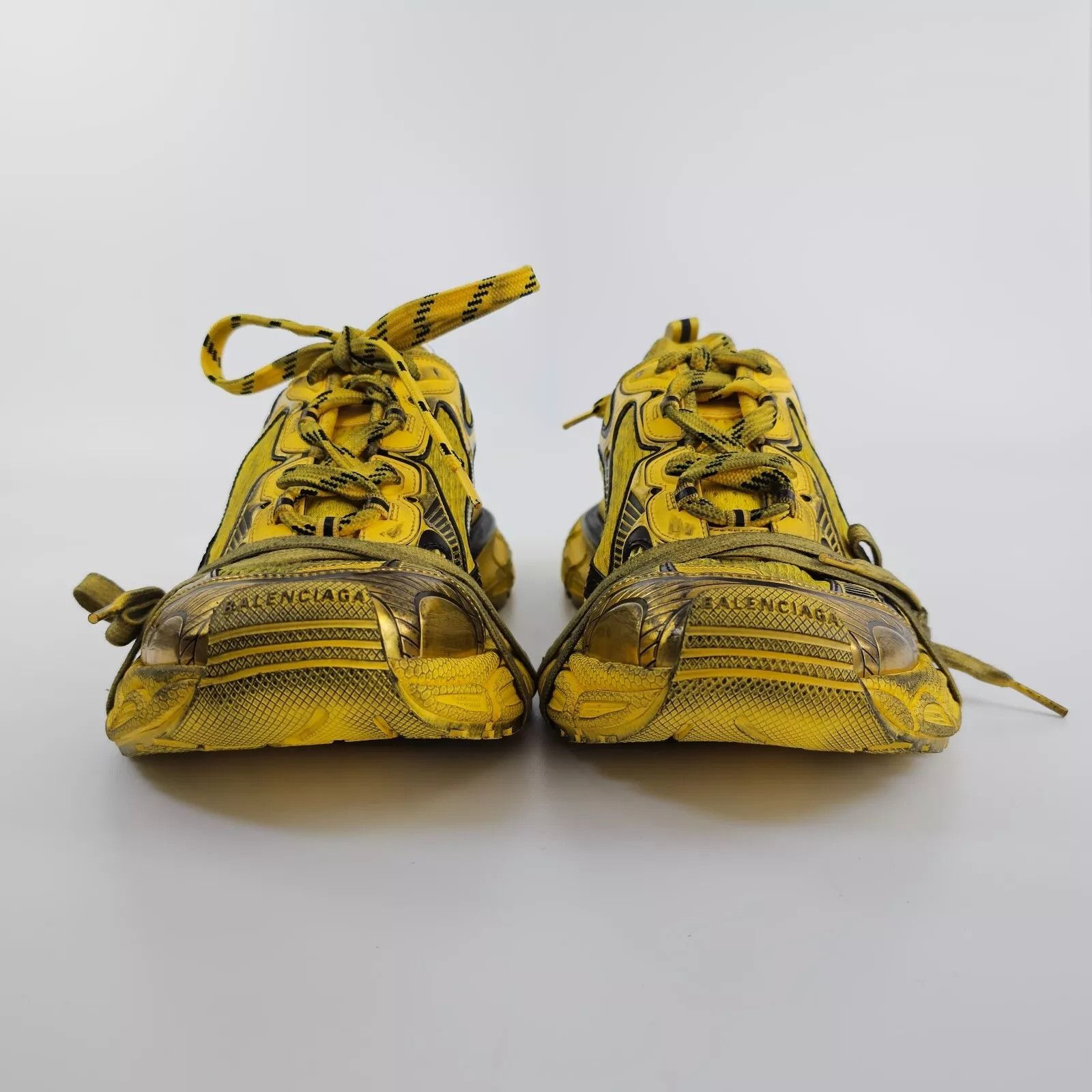 Balenciaga 3XL Yellow/Black Low Top Sneakers New