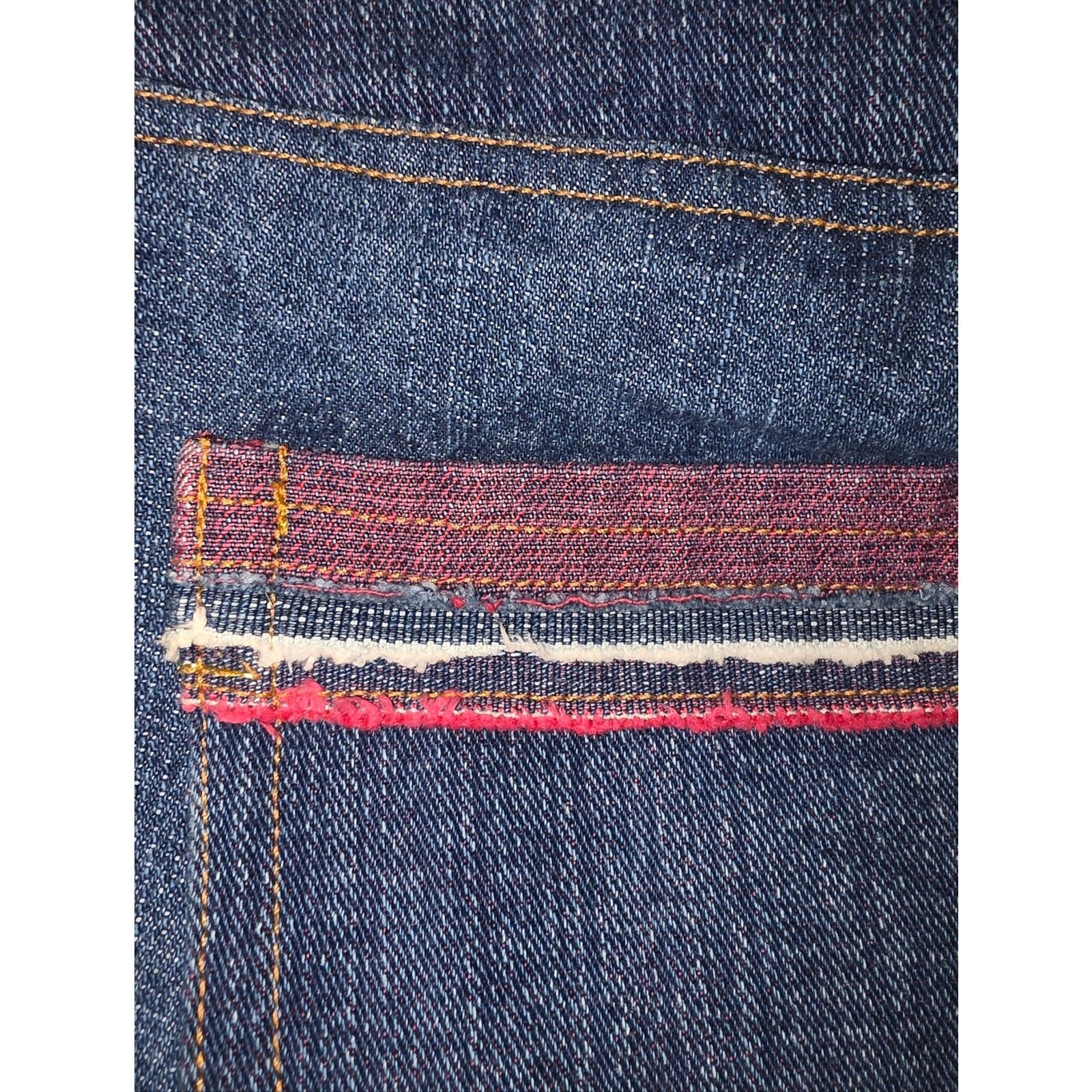 Vintage Vintage 70s Jeans with Striped Back Pocket Detail Size 34" / US 12 / IT 48 - 6 Thumbnail