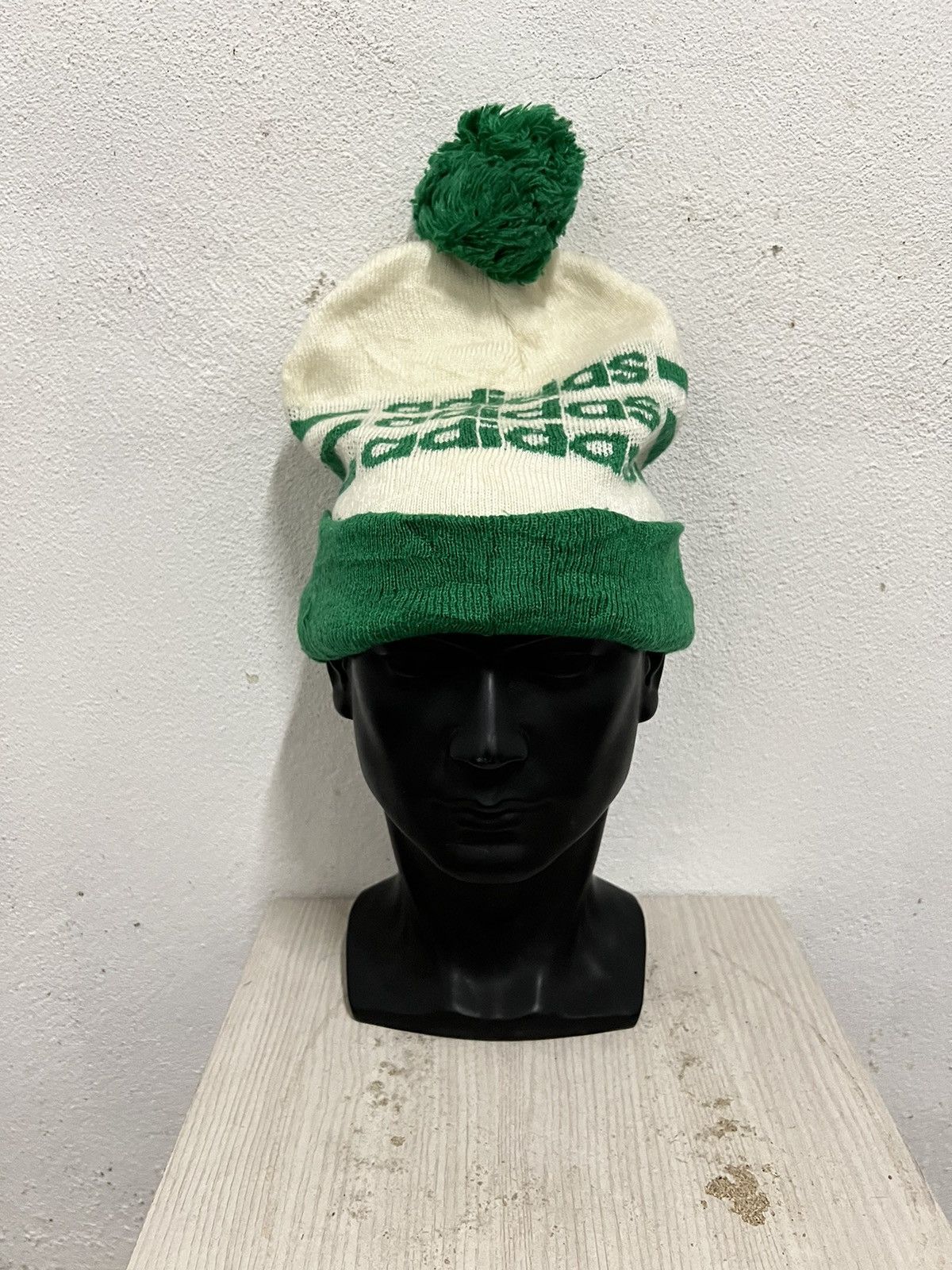 Adidas × Vintage Vintage Adidas Spell Out Beanie Hat Size ONE SIZE - 2 Thumbnail