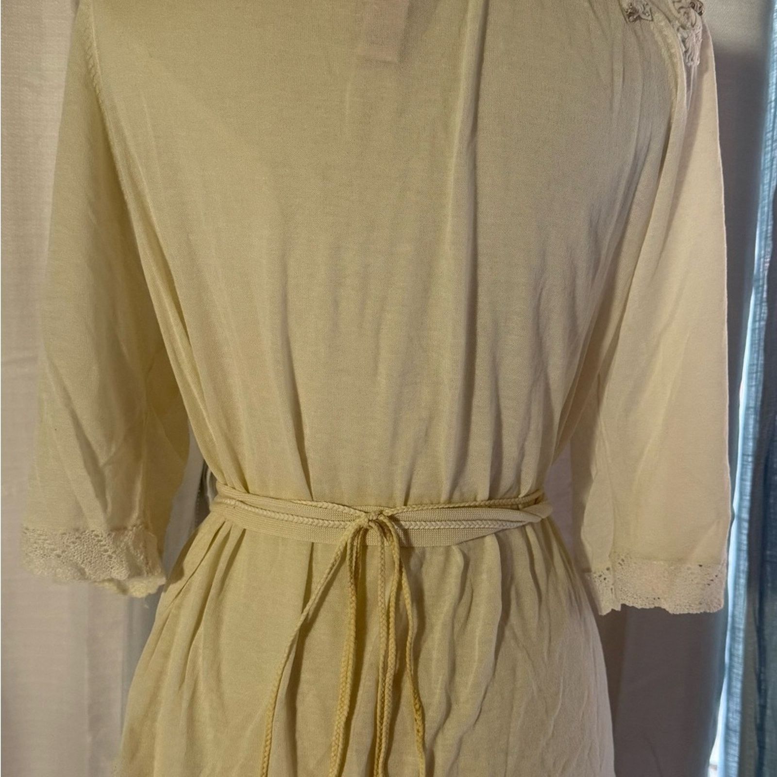 Rebecca Taylor Rebecca Taylor Cream Button Down Blouse L Size L / US 10 / IT 46 - 2 Thumbnail