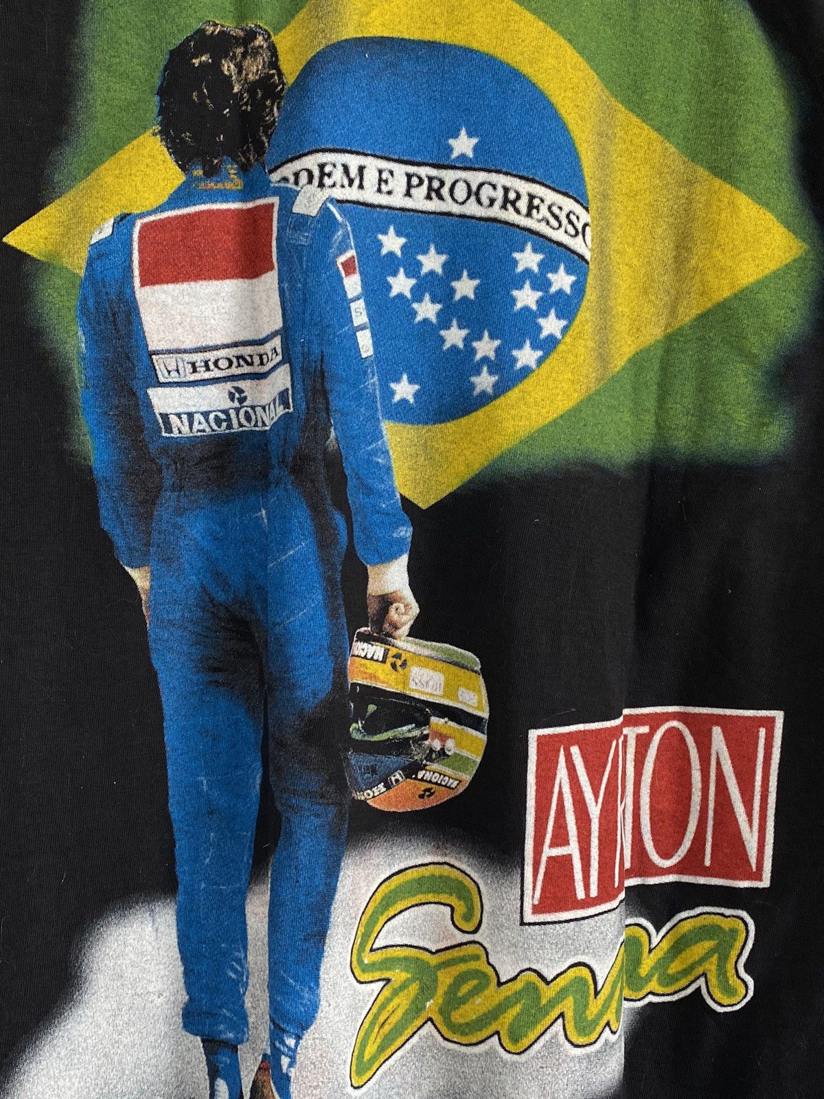 Vintage Vintage Aryton Senna AOP Formula 1 Racing Memorial Tee Size US L / EU 52-54 / 3 - 8 Thumbnail
