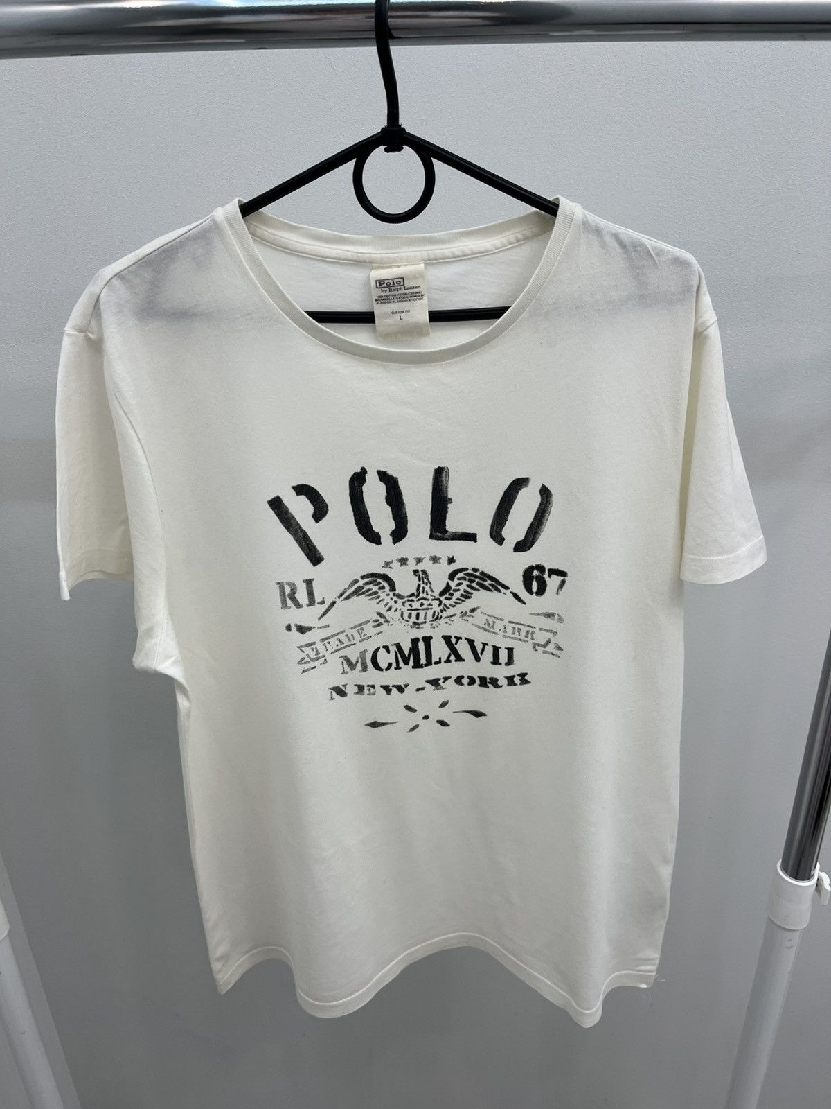 Polo Ralph Lauren Polo Ralph Lauren New York Eagle Logo Cotton Tee T-shirt Size US L / EU 52-54 / 3 - 2 Thumbnail