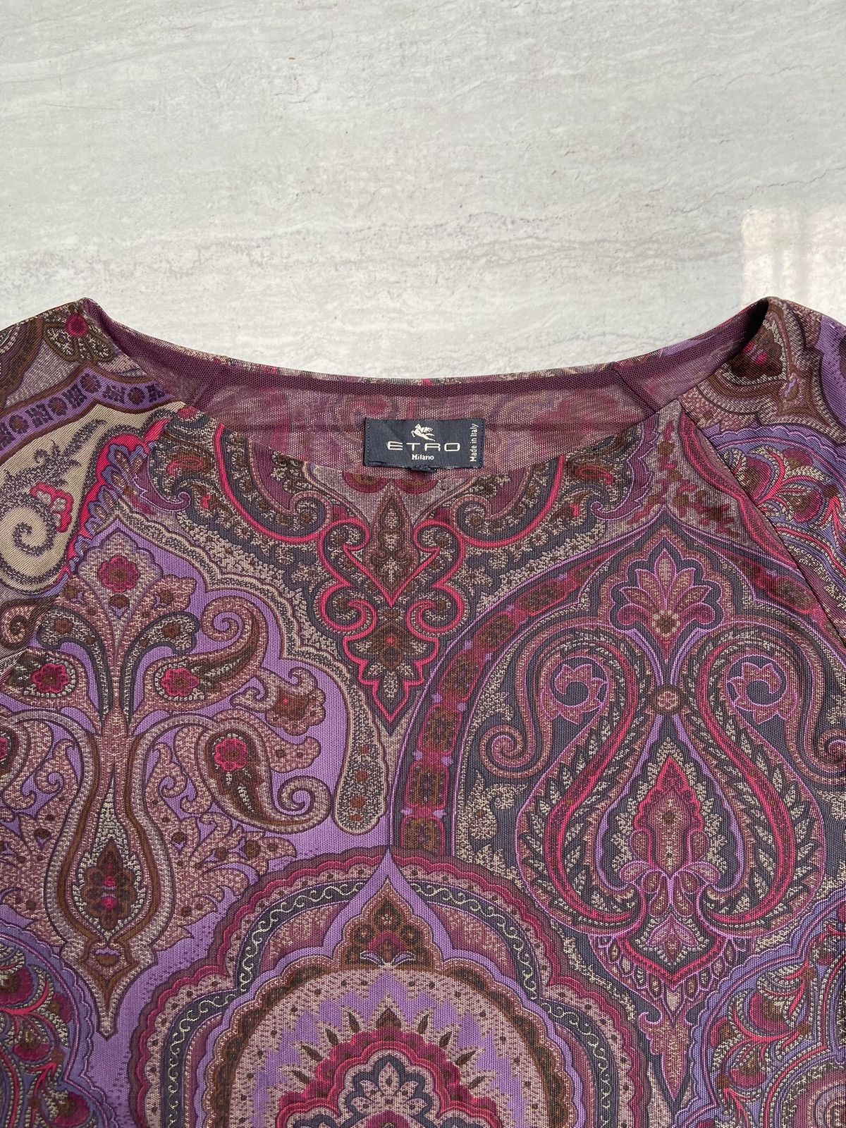 Etro ETRO MILANO Motive Long Sleeve T-shirt Size US XS / EU 42 / 0 - 4 Thumbnail