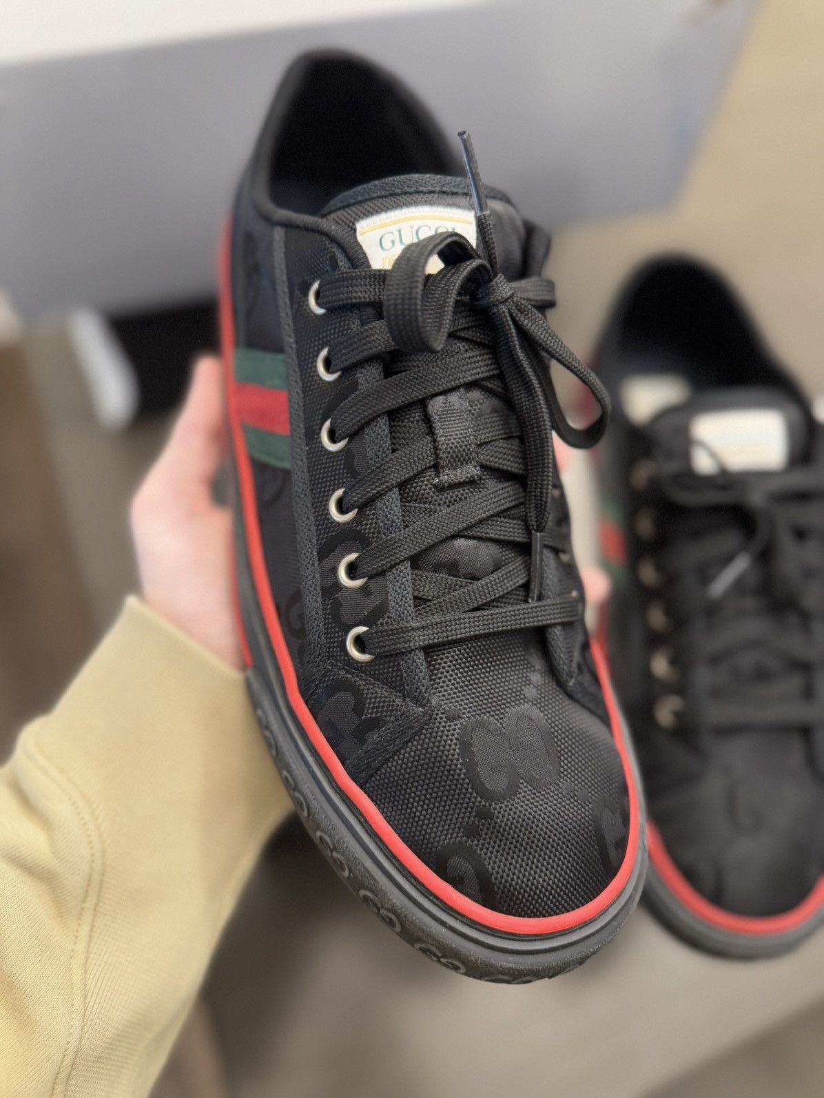 Gucci 12G/12.5US Gucci 1977 Tennis Sneakers GG Canvas Size US 12.5 / EU 45-46 - 11 Thumbnail